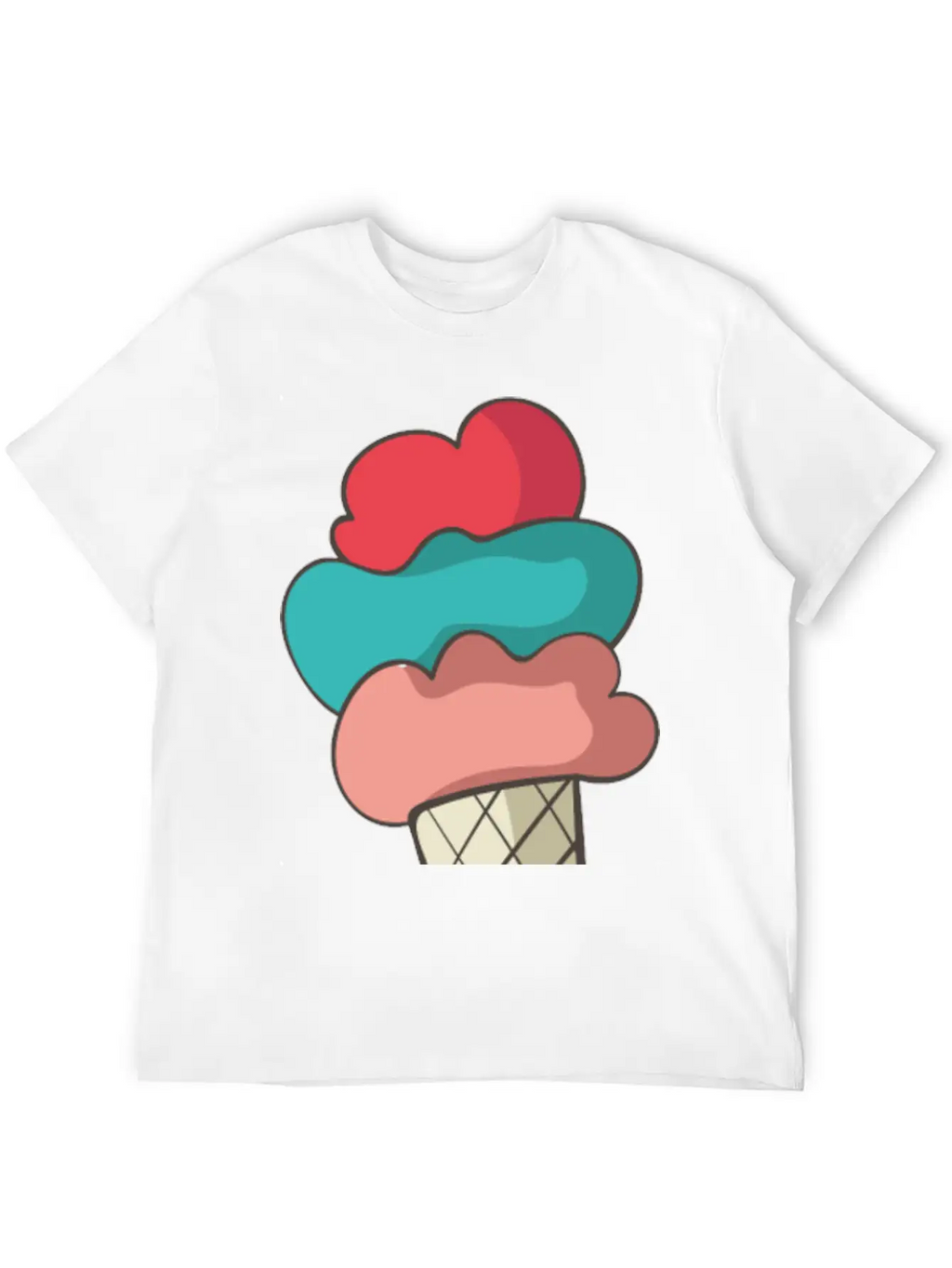 Ice Cream Unisex Short Sleeve Soft Cotton T-Shirt – Casual Everyday Wear