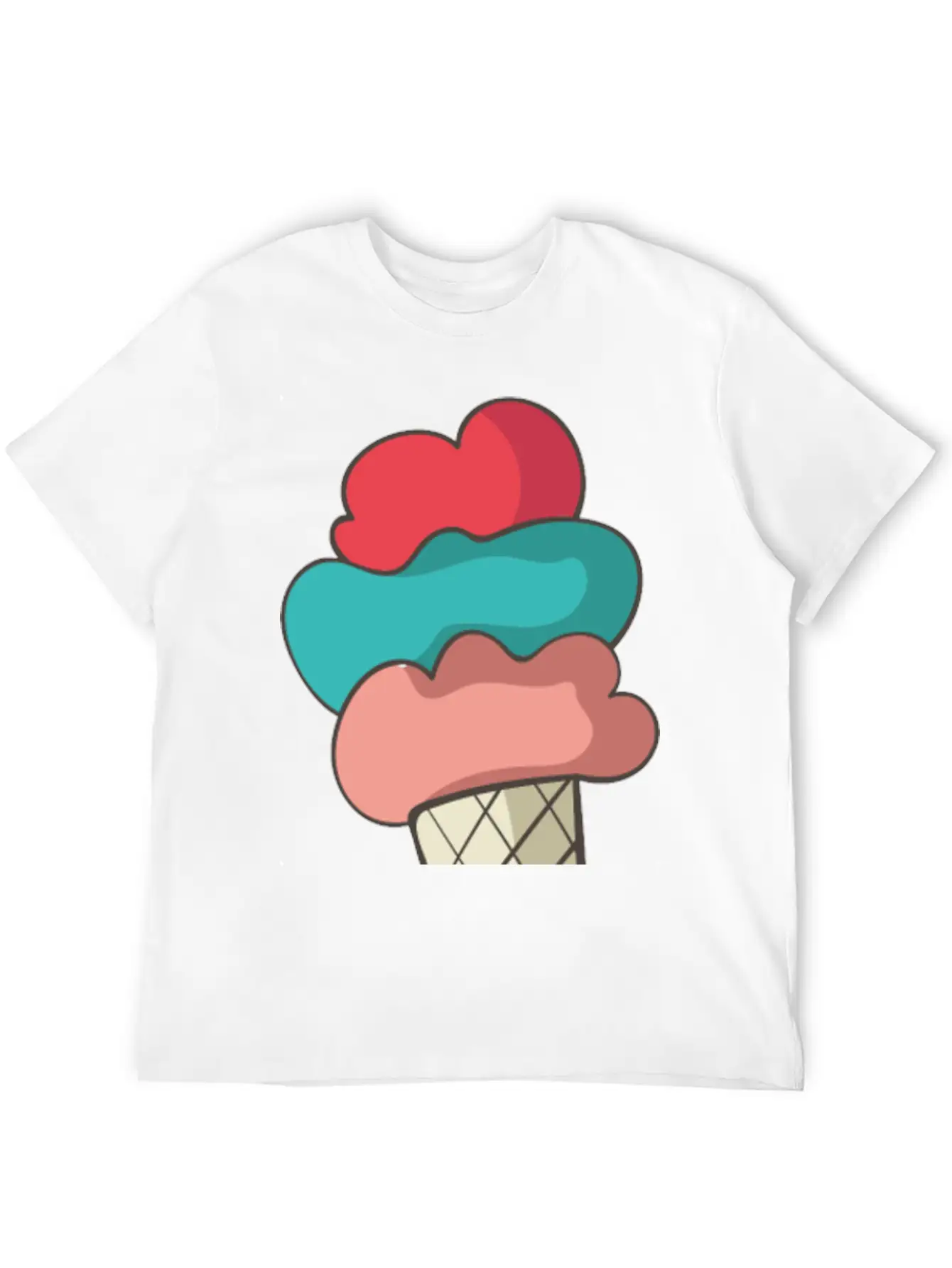 Ice Cream Unisex Short Sleeve Soft Cotton T-Shirt – Casual Everyday Wear