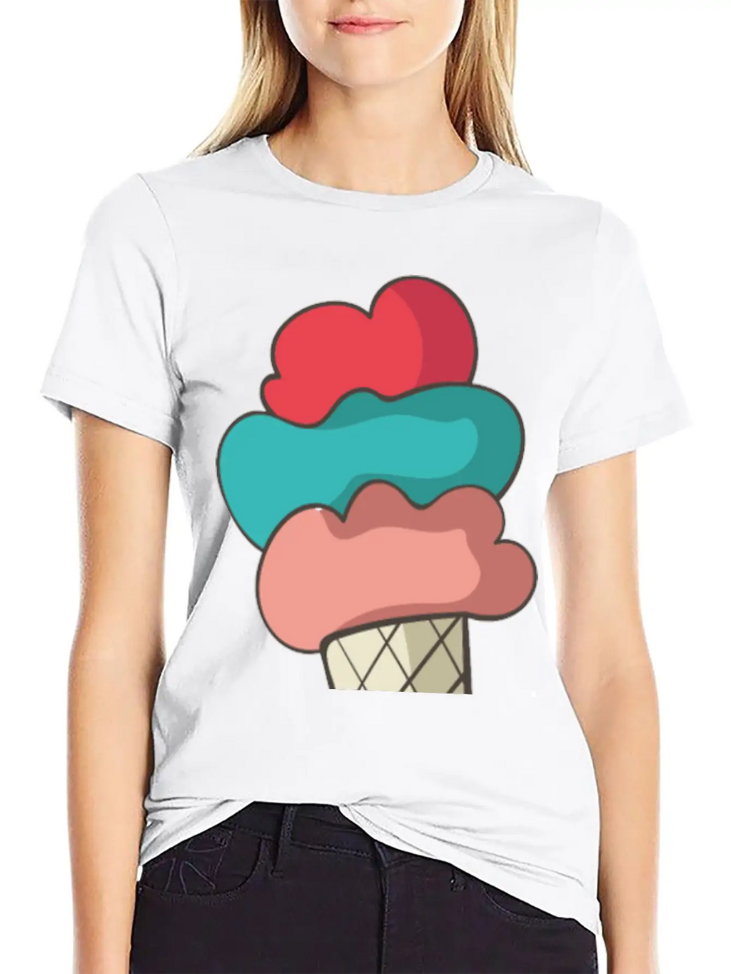 Ice Cream Unisex Short Sleeve Soft Cotton T-Shirt – Casual Everyday Wear