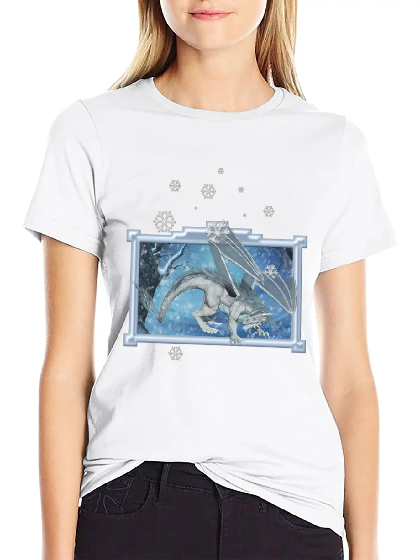 Ice Dragon Unisex Casual T-Shirt – Clean Design For Daily Comfort