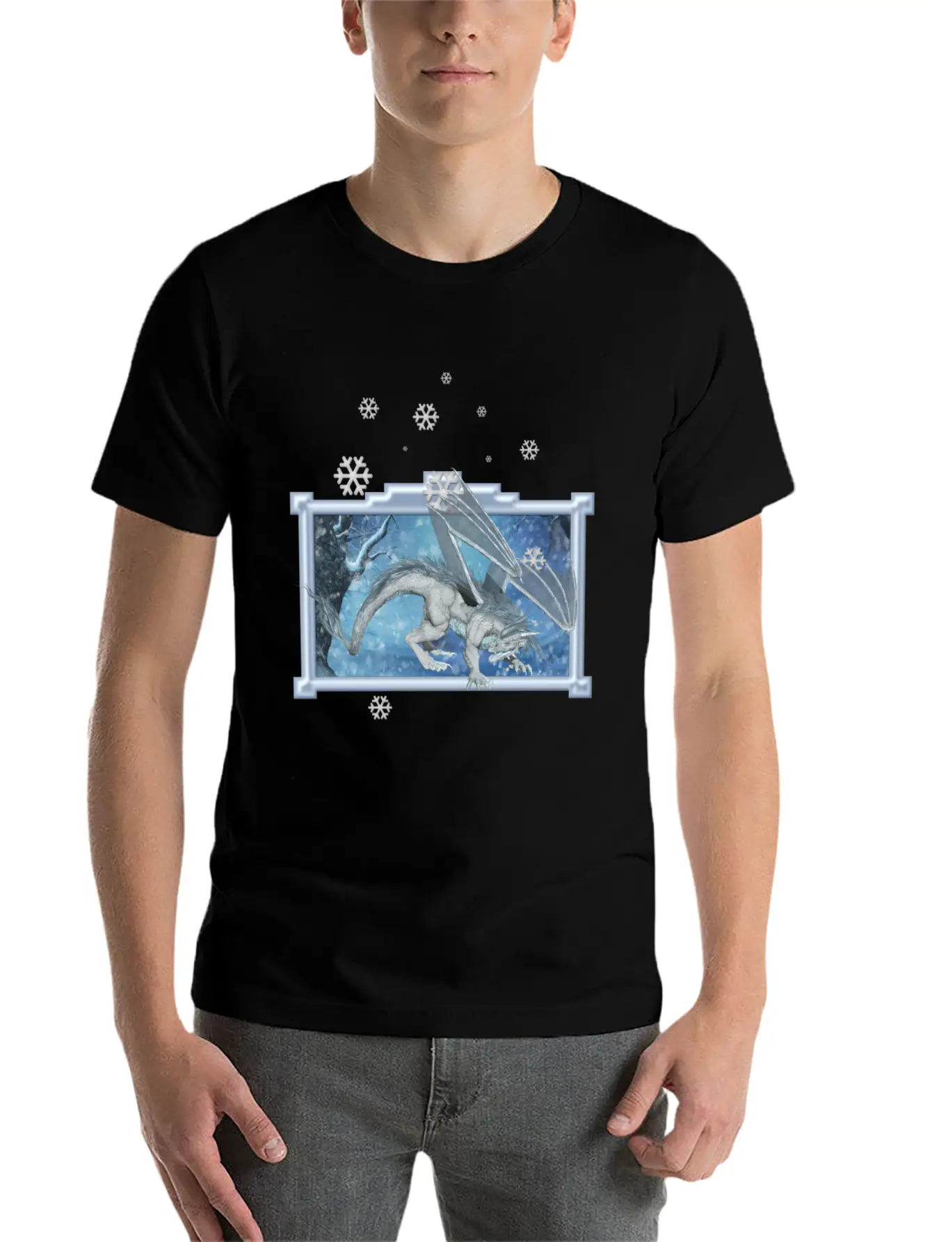 Ice Dragon Unisex Casual T-Shirt – Clean Design For Daily Comfort