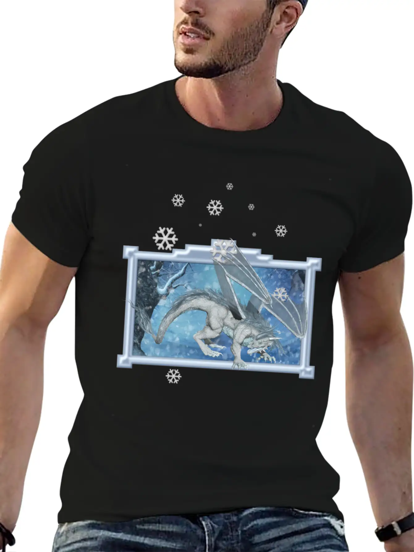 Ice Dragon Unisex Casual T-Shirt – Clean Design For Daily Comfort