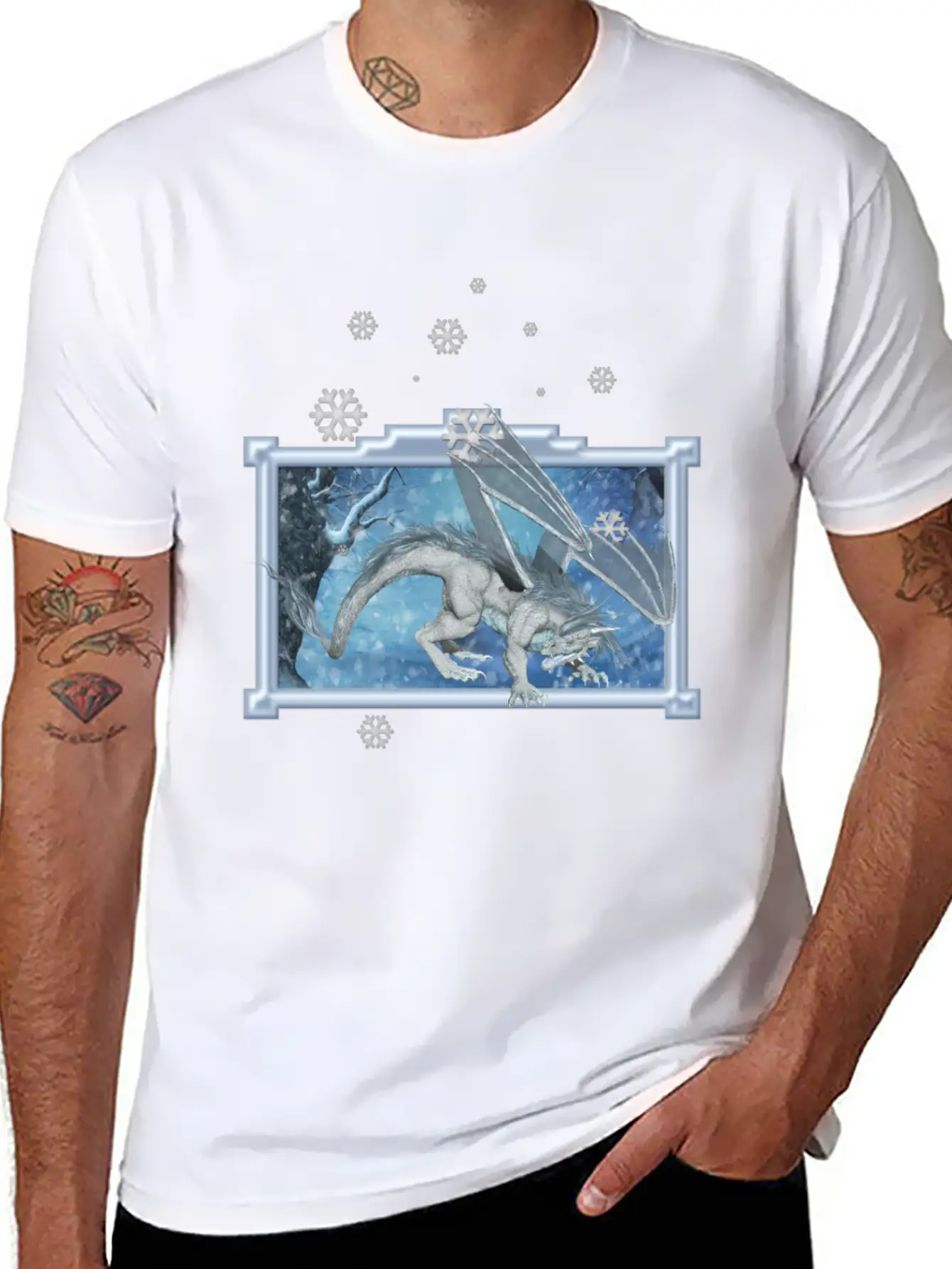 Ice Dragon Unisex Casual T-Shirt – Clean Design For Daily Comfort