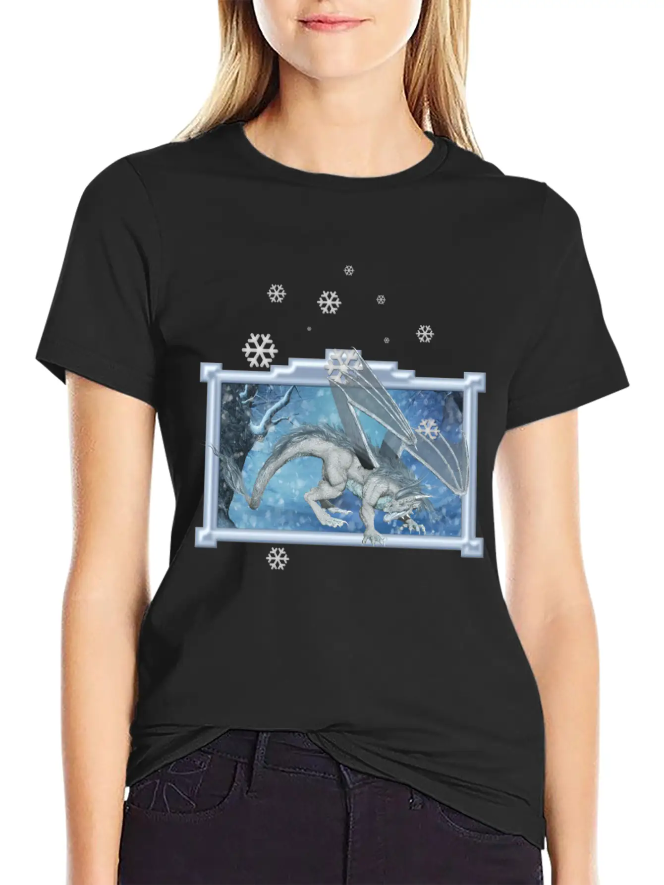Ice Dragon Unisex Casual T-Shirt – Clean Design For Daily Comfort