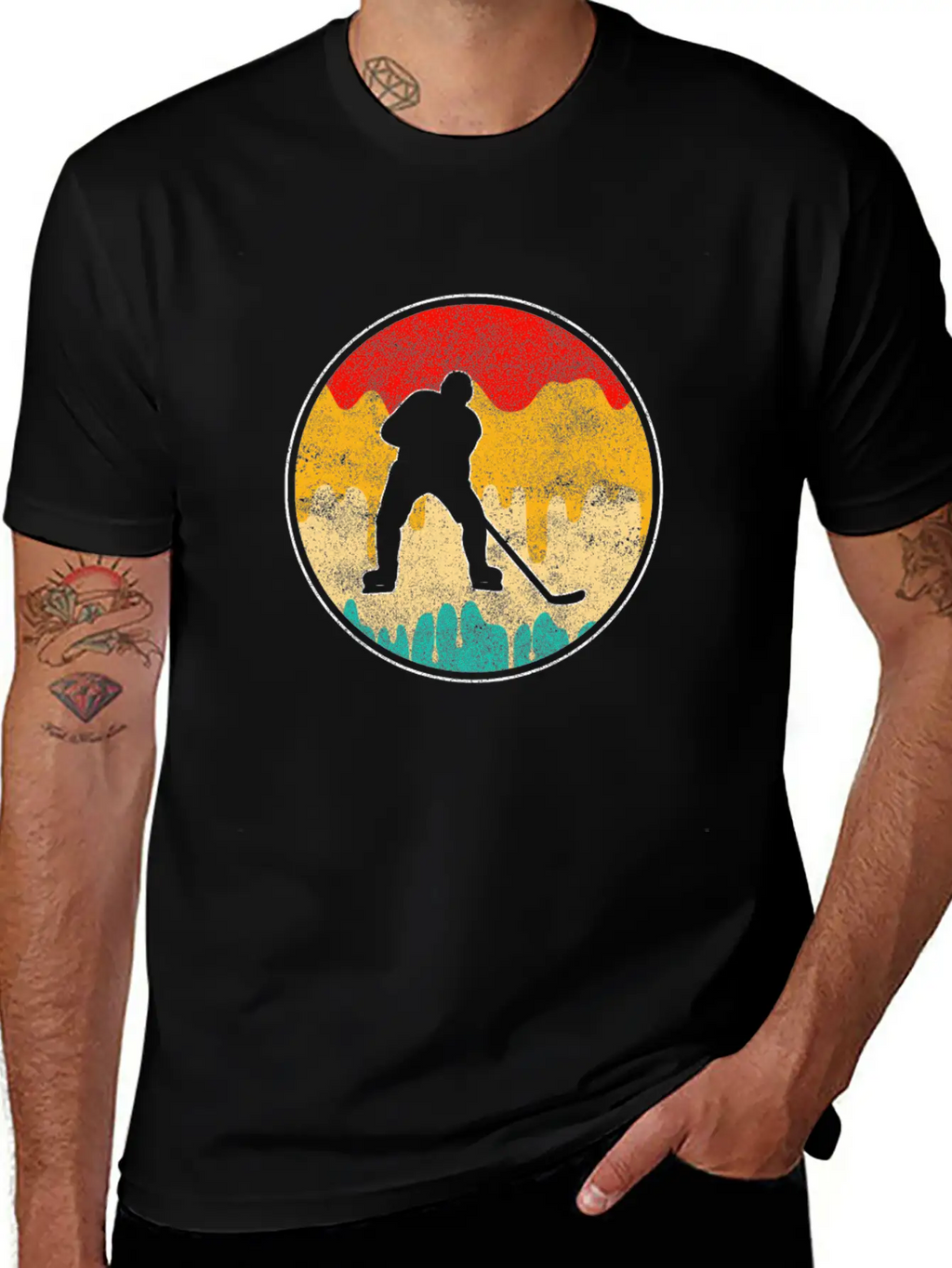 Ice Hockey Retro Breathable Soft Cotton T-Shirt – Timeless Casual Look