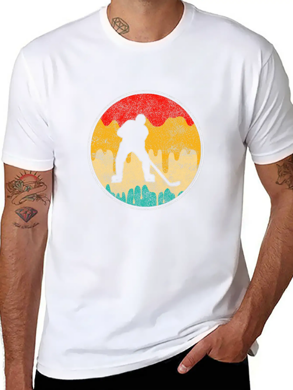 Ice Hockey Retro Breathable Soft Cotton T-Shirt – Timeless Casual Look