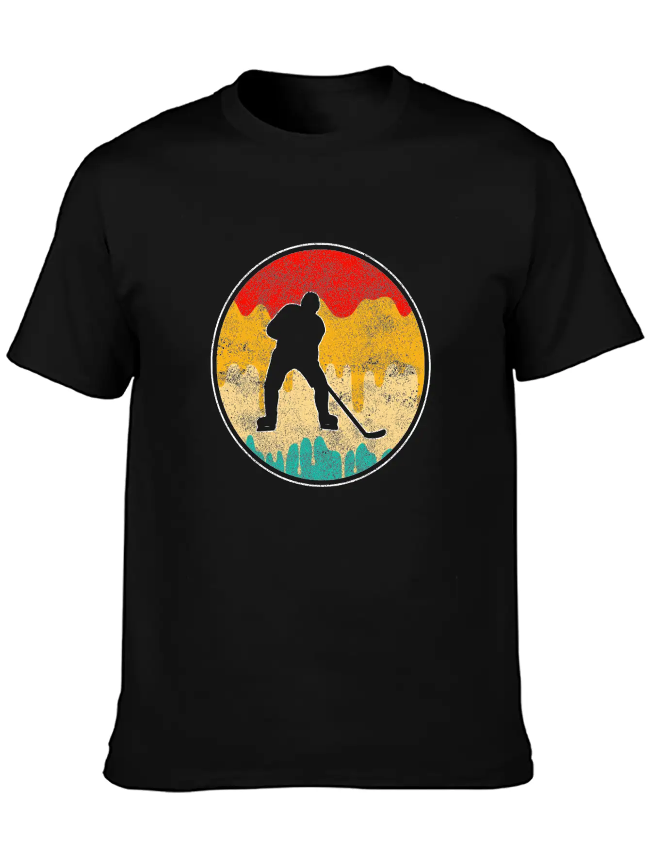 Ice Hockey Retro Breathable Soft Cotton T-Shirt – Timeless Casual Look