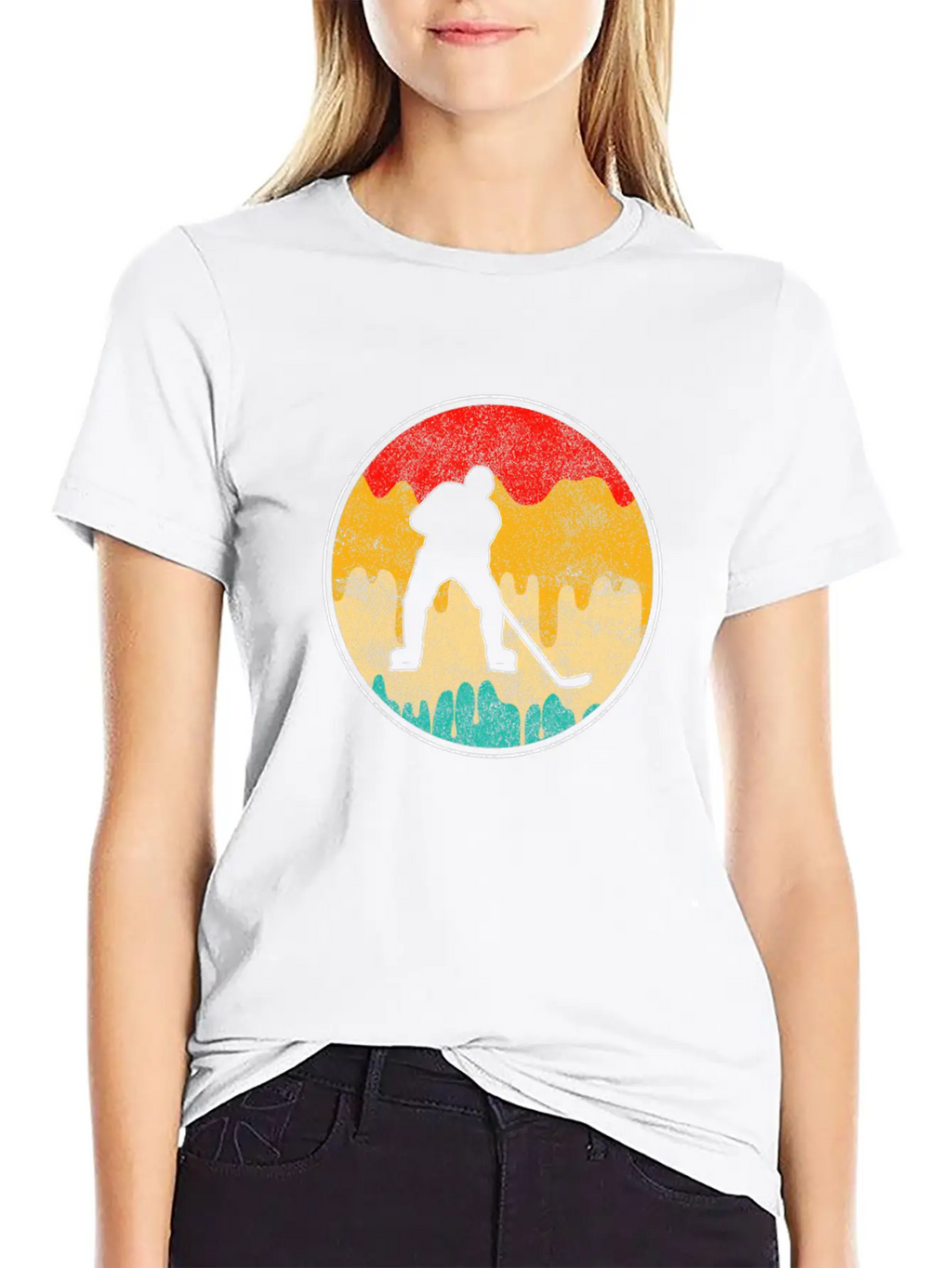 Ice Hockey Retro Breathable Soft Cotton T-Shirt – Timeless Casual Look