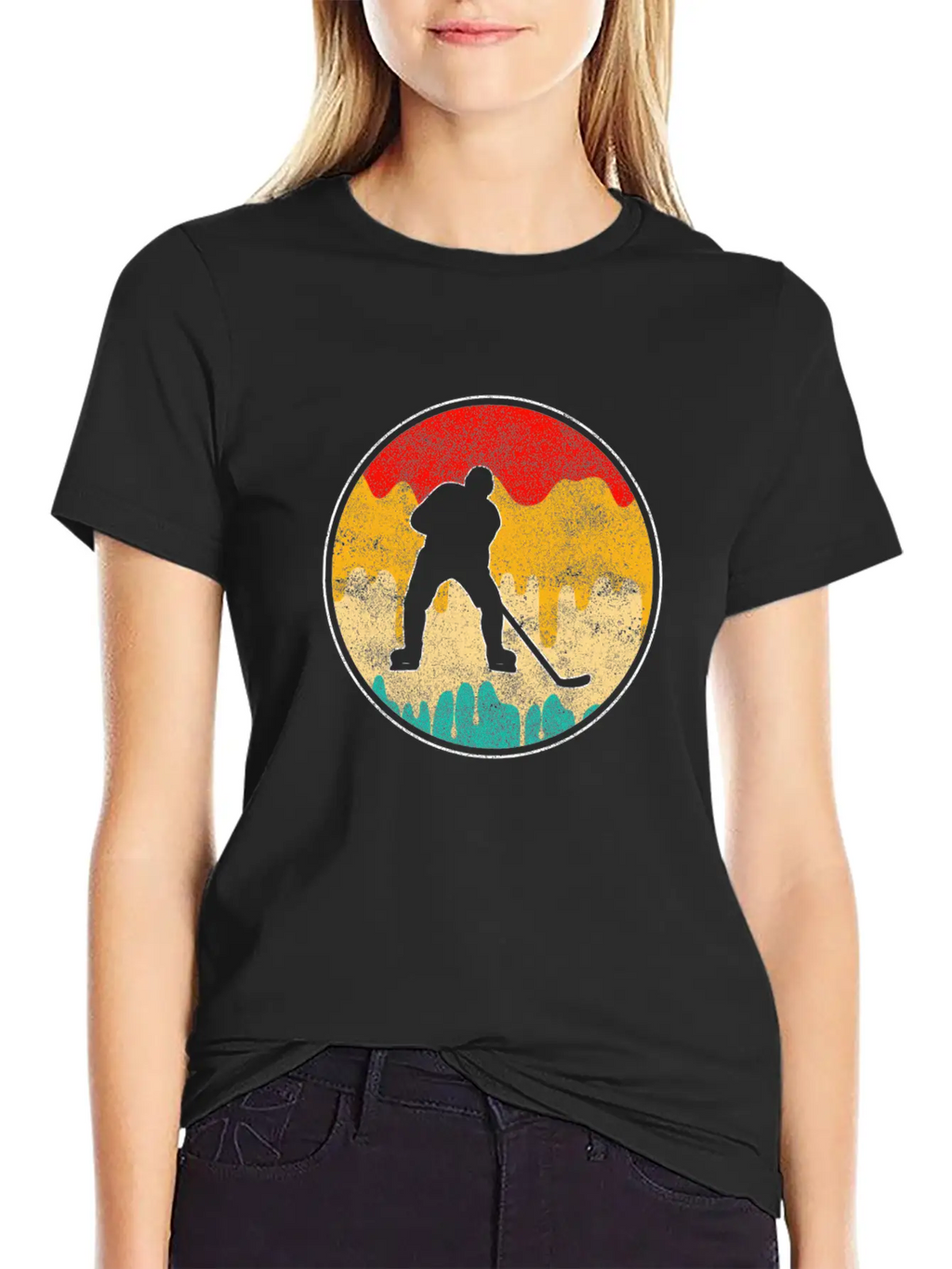 Ice Hockey Retro Breathable Soft Cotton T-Shirt – Timeless Casual Look