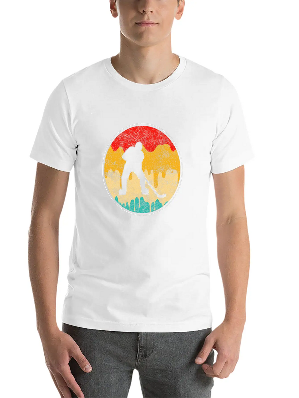 Ice Hockey Retro Breathable Soft Cotton T-Shirt – Timeless Casual Look