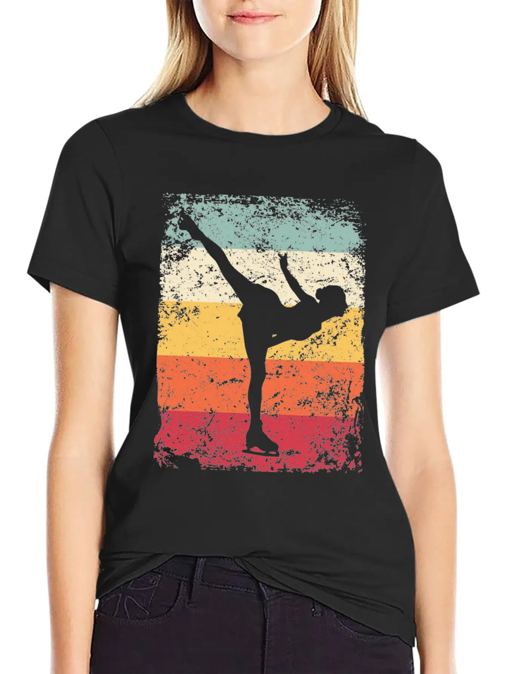 Ice Skater Figure Skating Ice Skating Unisex Short Sleeve Soft Cotton T-Shirt – Casual Everyday Wear