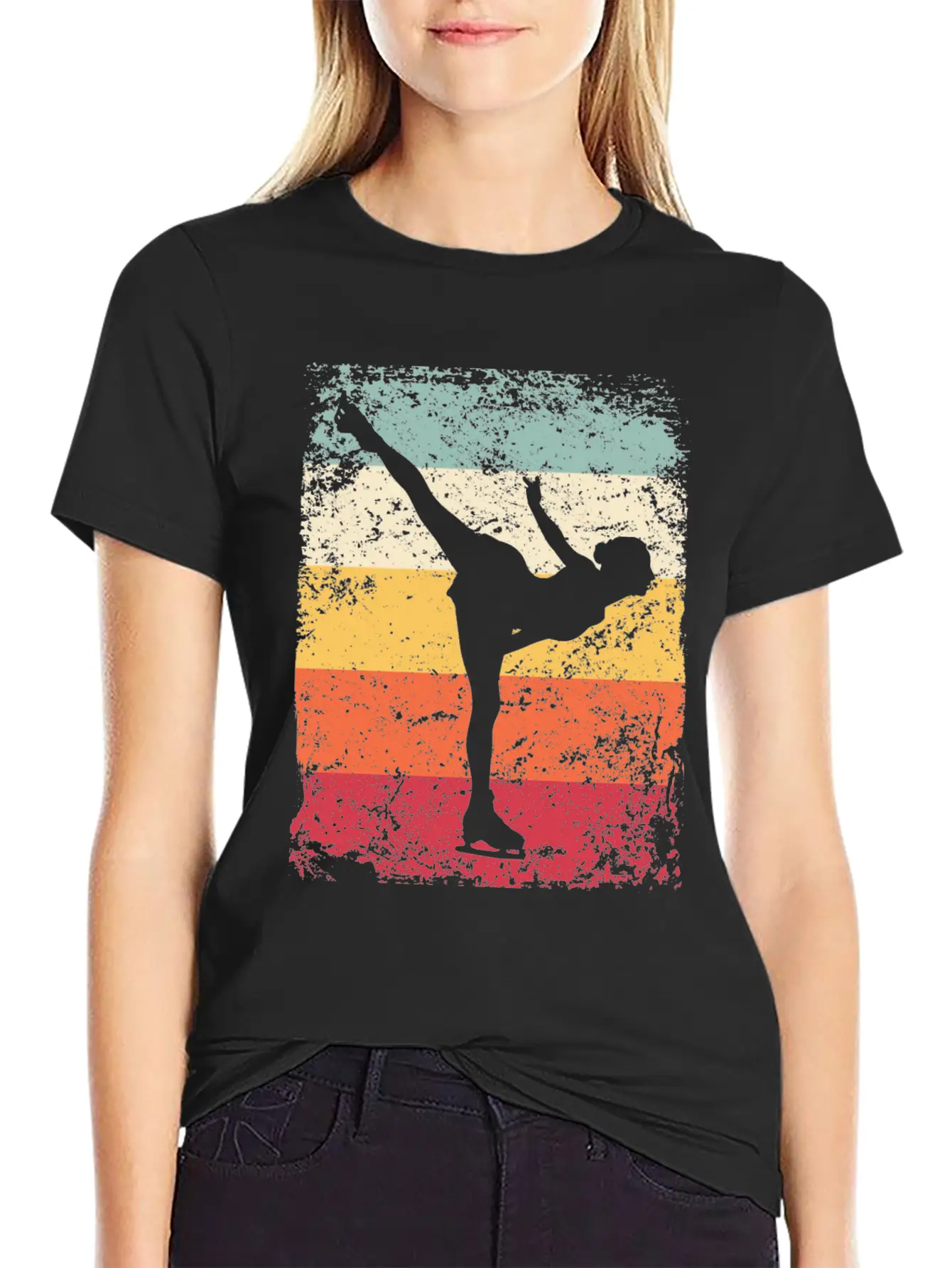 Ice Skater Figure Skating Ice Skating Unisex Short Sleeve Soft Cotton T-Shirt – Casual Everyday Wear
