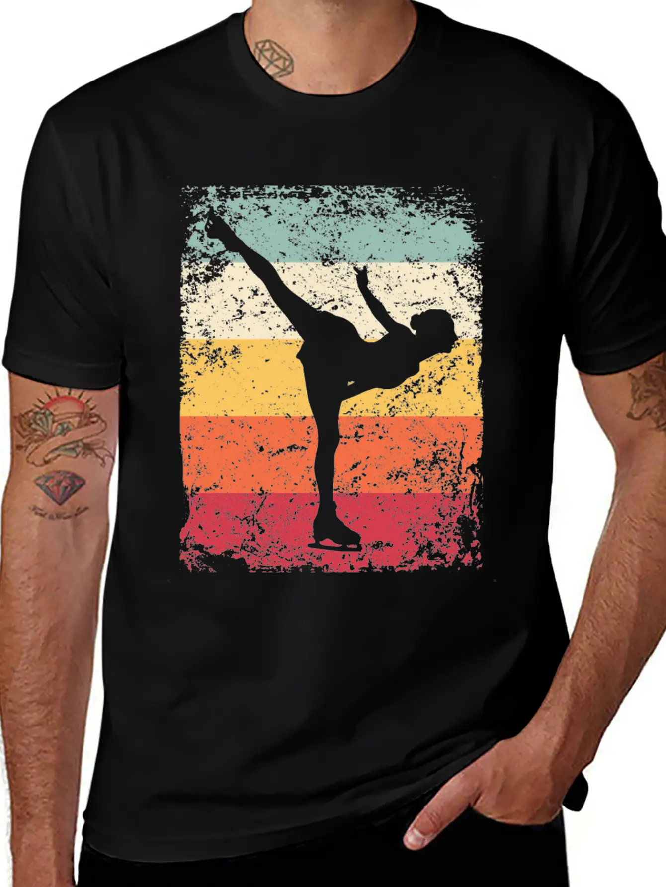 Ice Skater Figure Skating Ice Skating Unisex Short Sleeve Soft Cotton T-Shirt – Casual Everyday Wear