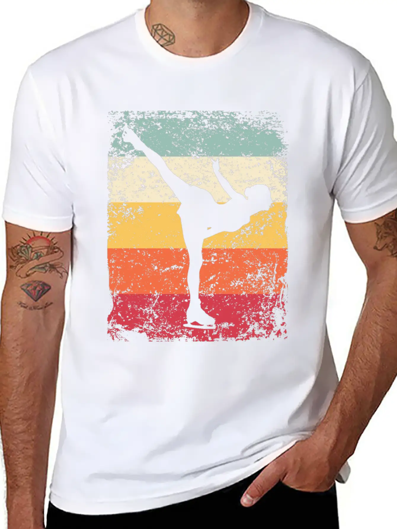 Ice Skater Figure Skating Ice Skating Unisex Short Sleeve Soft Cotton T-Shirt – Casual Everyday Wear