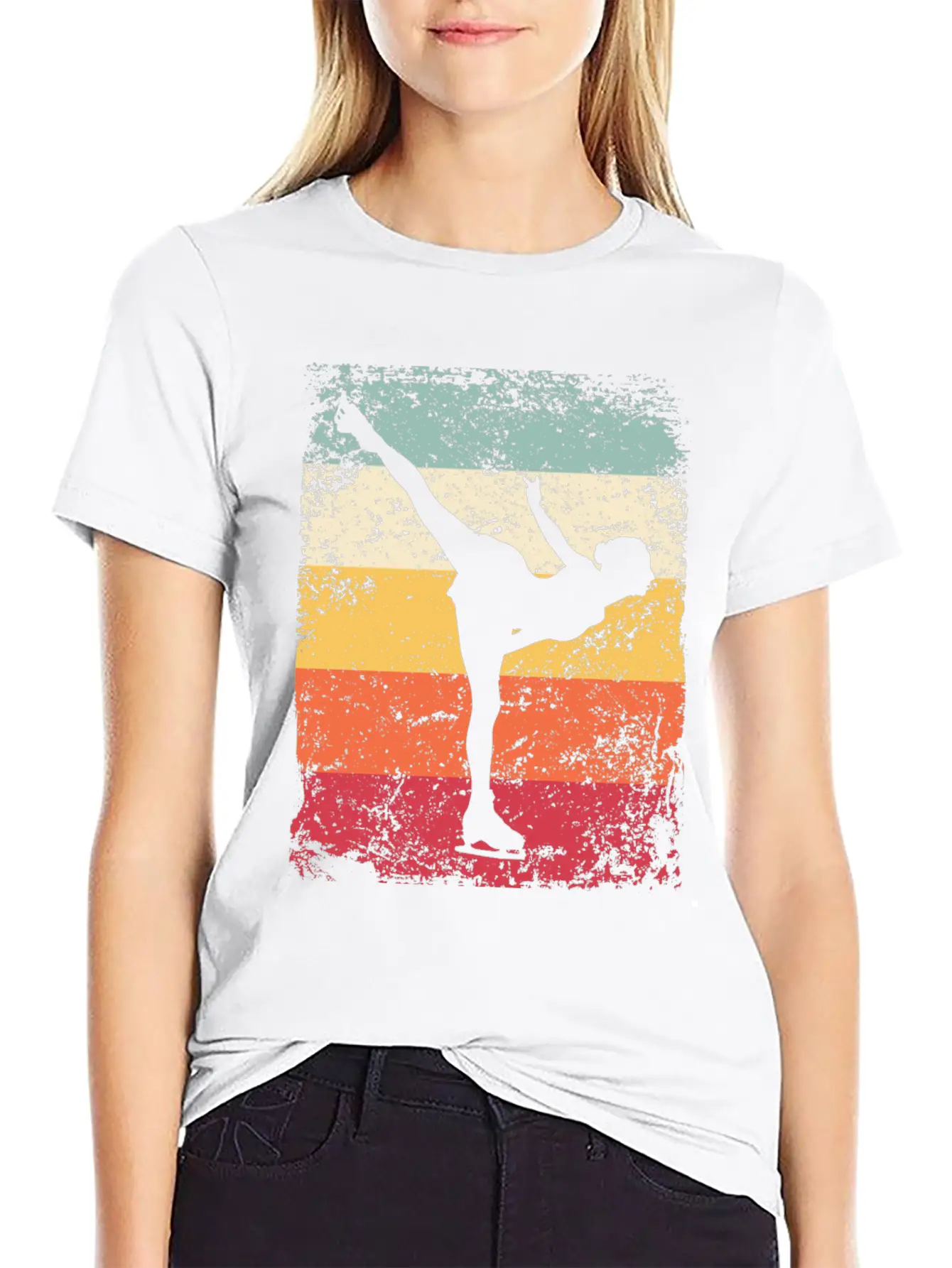 Ice Skater Figure Skating Ice Skating Unisex Short Sleeve Soft Cotton T-Shirt – Casual Everyday Wear