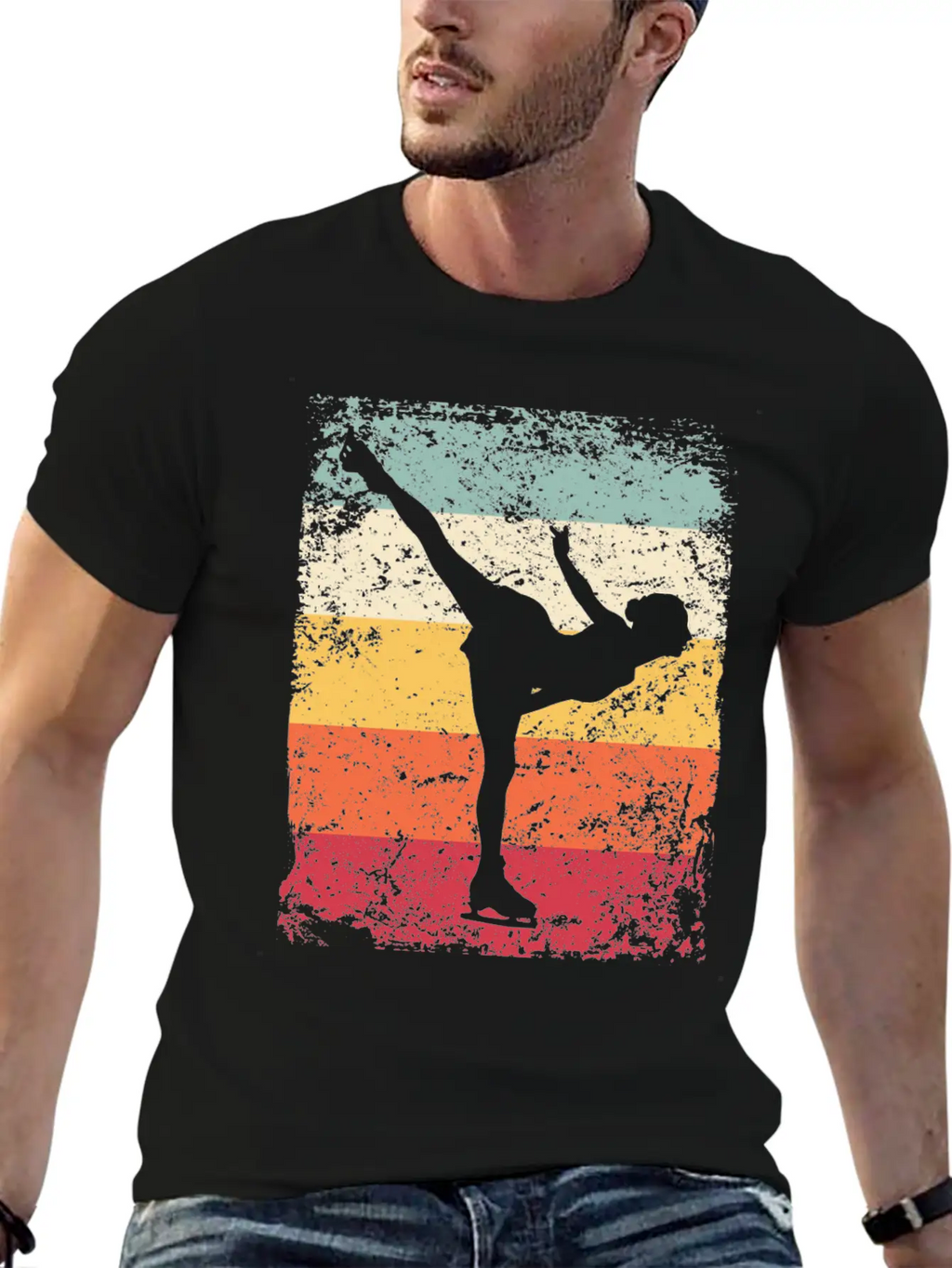 Ice Skater Figure Skating Ice Skating Unisex Short Sleeve Soft Cotton T-Shirt – Casual Everyday Wear