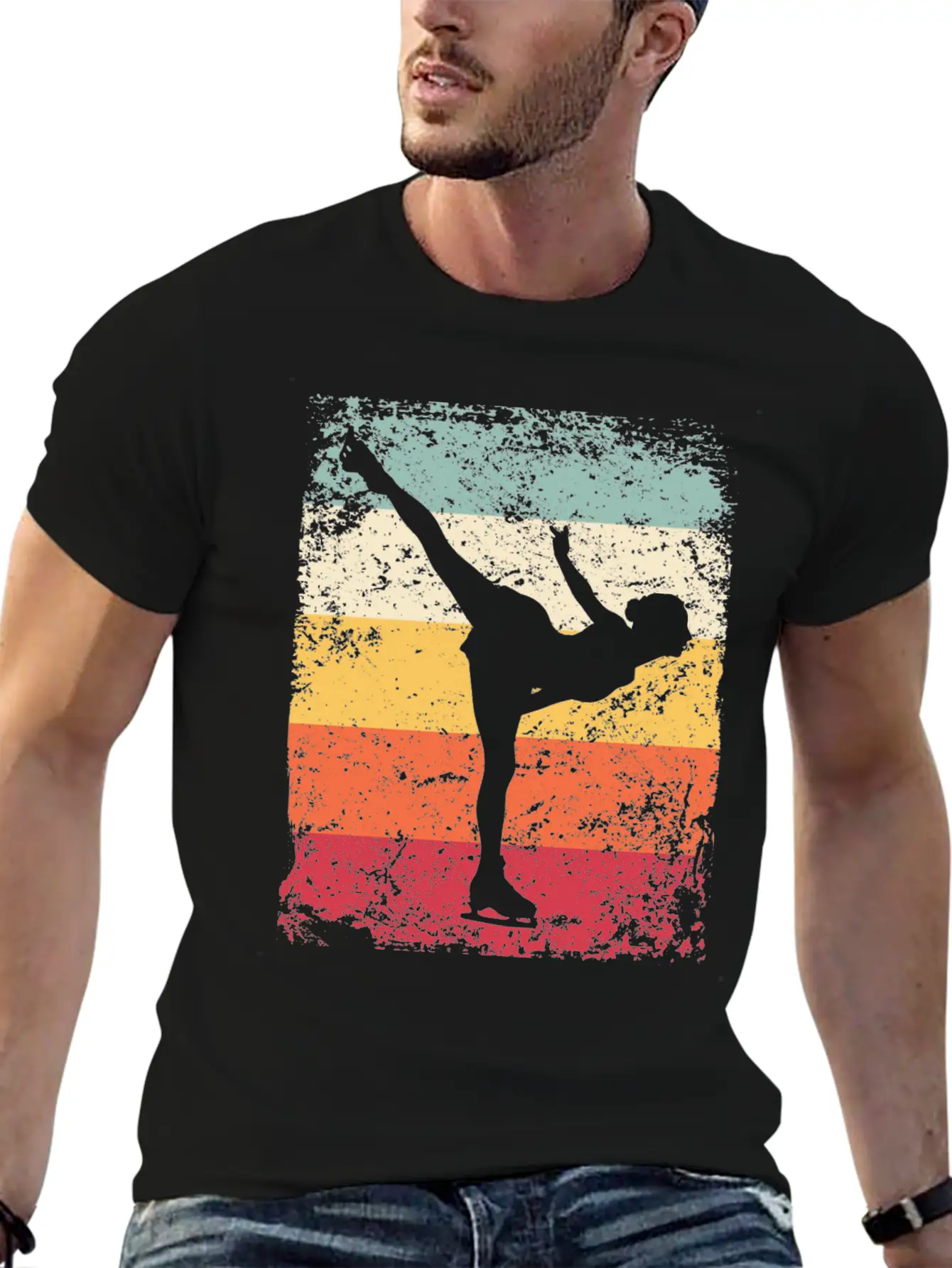Ice Skater Figure Skating Ice Skating Unisex Short Sleeve Soft Cotton T-Shirt – Casual Everyday Wear