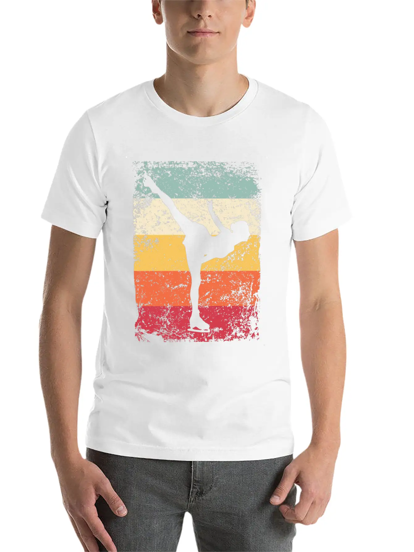 Ice Skater Figure Skating Ice Skating Unisex Short Sleeve Soft Cotton T-Shirt – Casual Everyday Wear