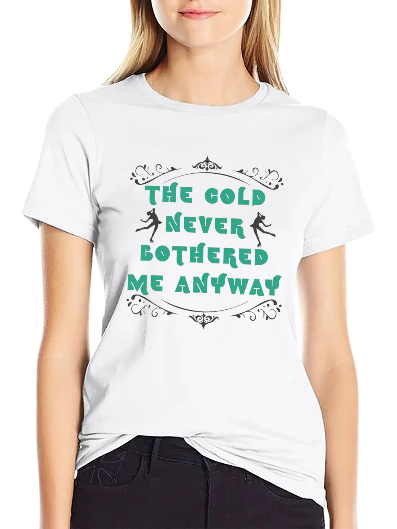 Ice Skating Unisex Short Sleeve Soft Cotton T-Shirt – Casual Everyday Wear