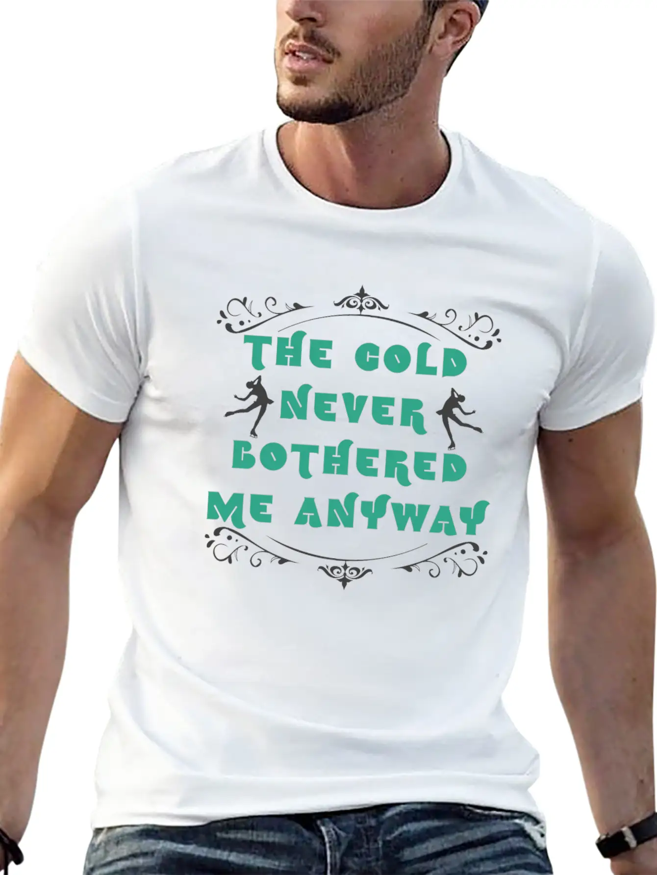 Ice Skating Unisex Short Sleeve Soft Cotton T-Shirt – Casual Everyday Wear
