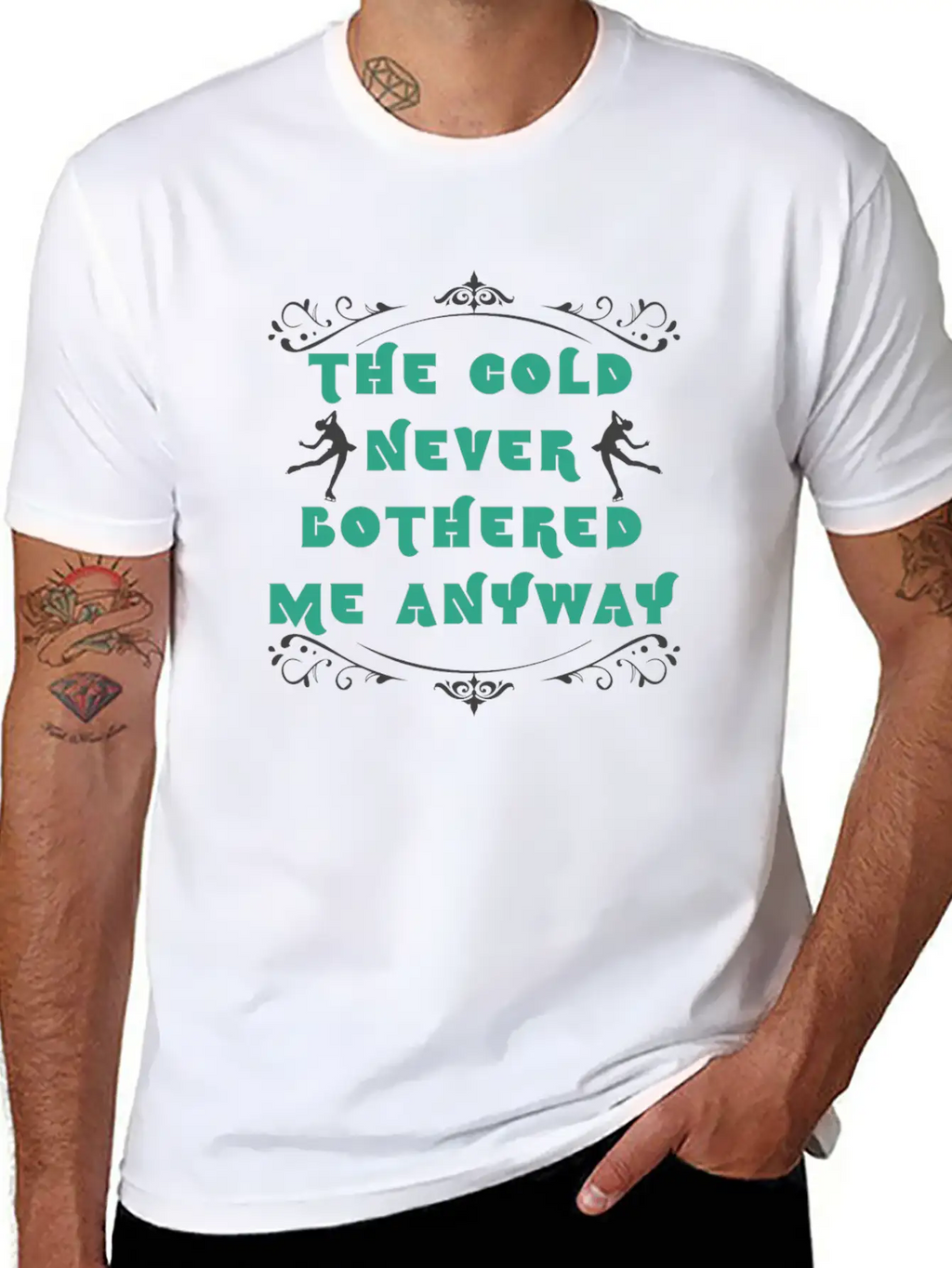 Ice Skating Unisex Short Sleeve Soft Cotton T-Shirt – Casual Everyday Wear