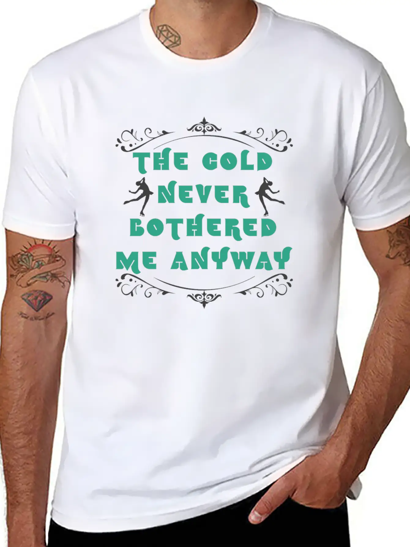 Ice Skating Unisex Short Sleeve Soft Cotton T-Shirt – Casual Everyday Wear