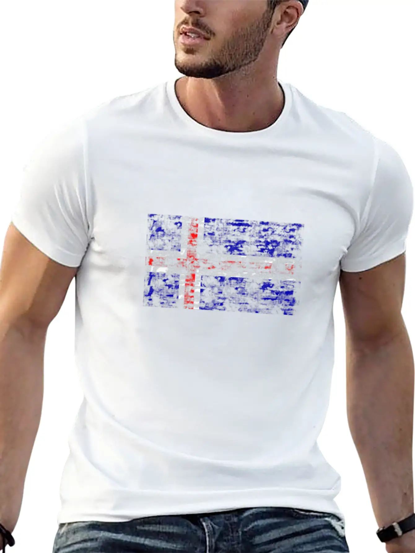 Iceland Flag Vintage Unisex Casual T-Shirt – Clean Design For Daily Comfort