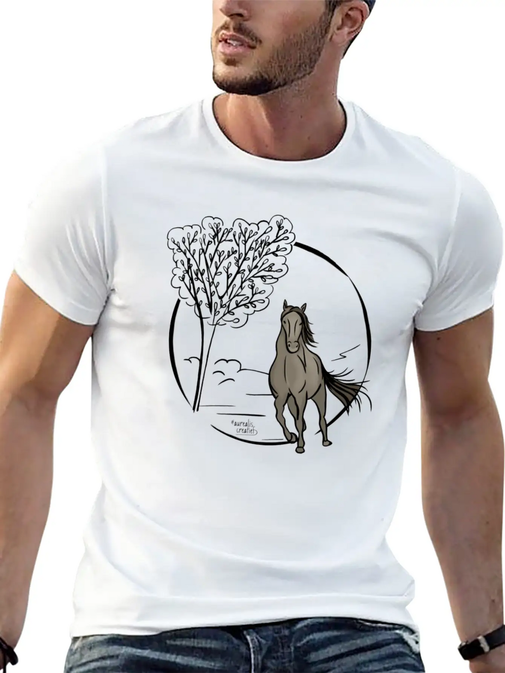 Icelandic Horse Classic Fit Graphic Tee For Daily Comfort – Unisex Cotton Shirt