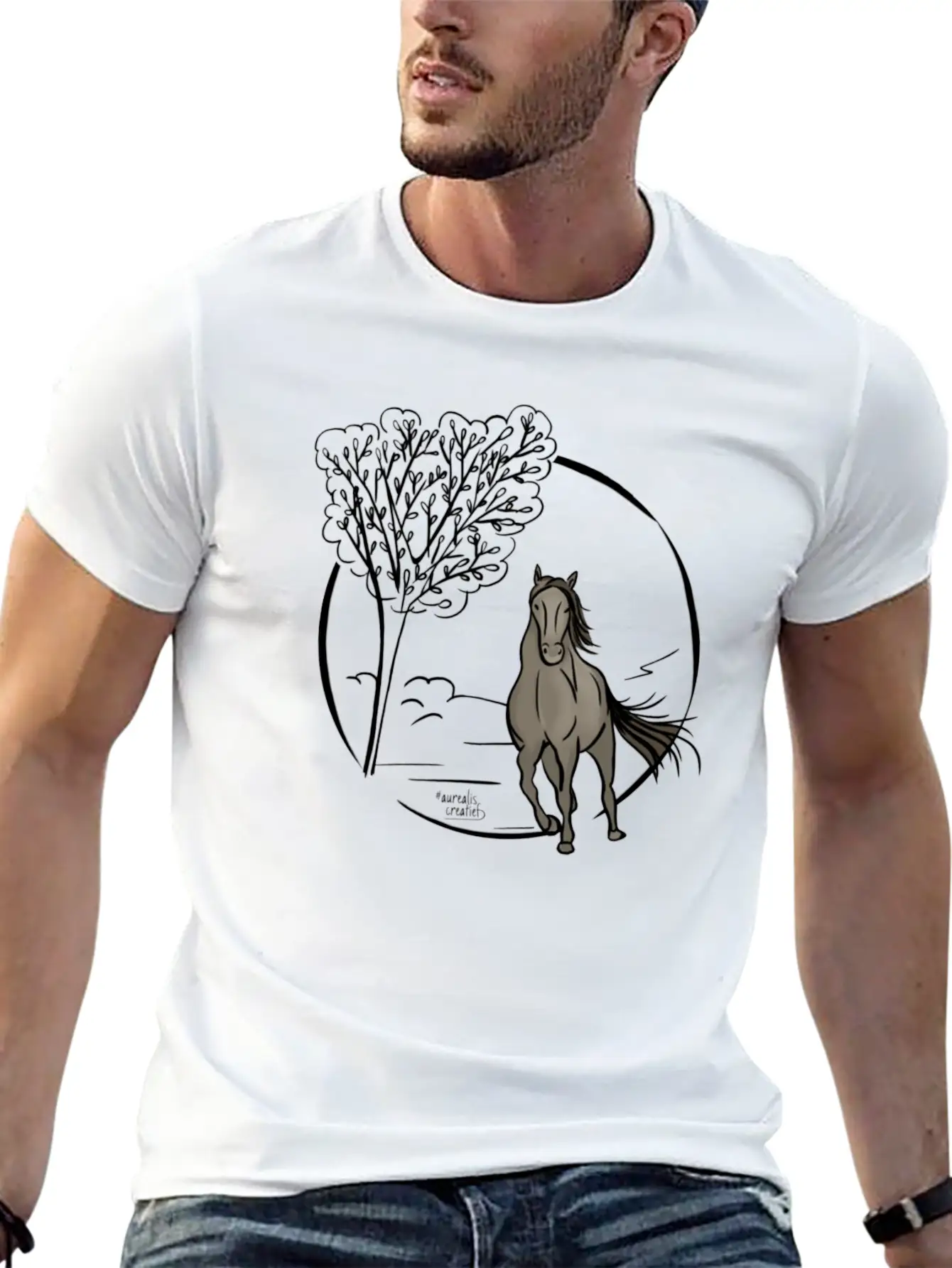 Icelandic Horse Classic Fit Graphic Tee For Daily Comfort – Unisex Cotton Shirt