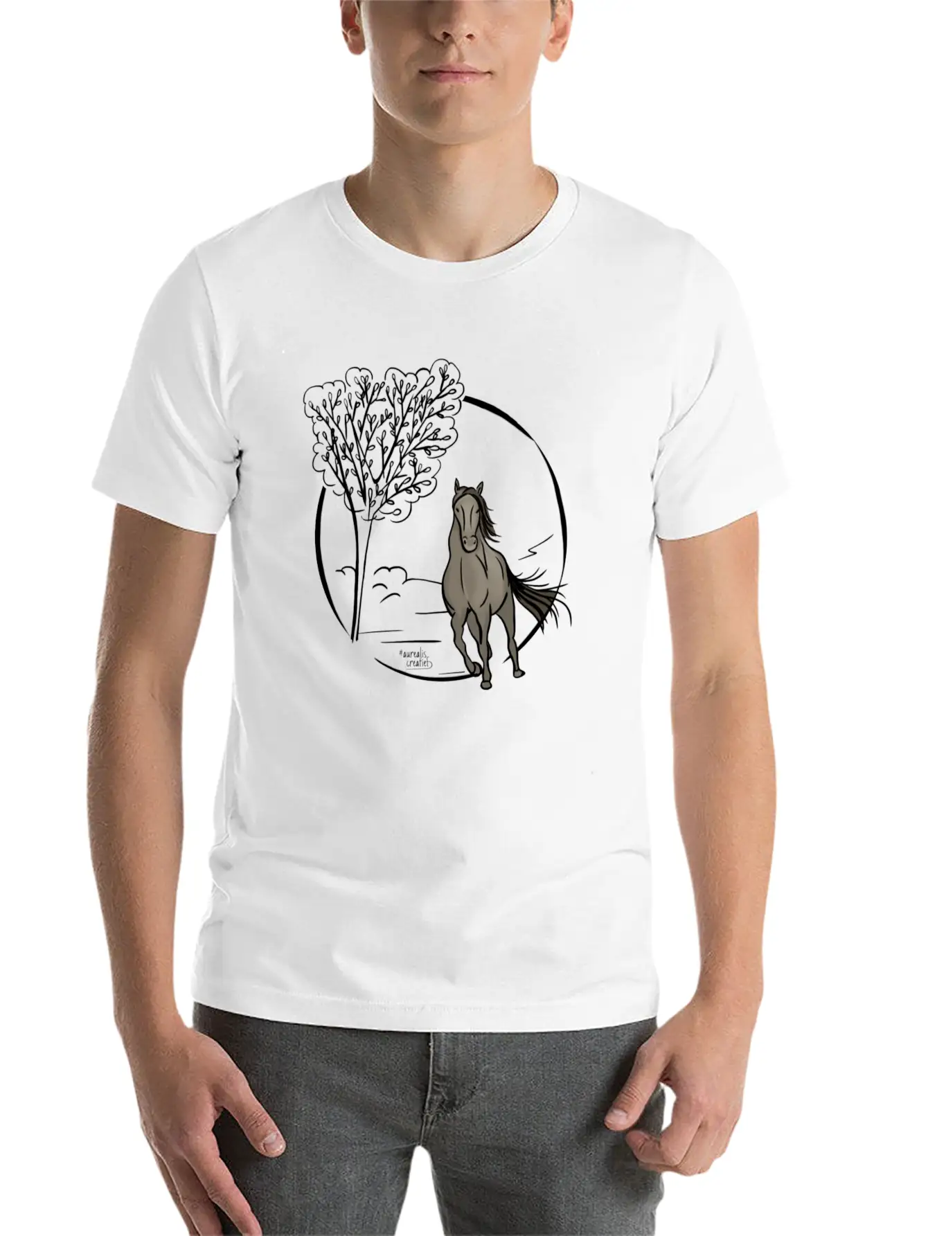 Icelandic Horse Classic Fit Graphic Tee For Daily Comfort – Unisex Cotton Shirt