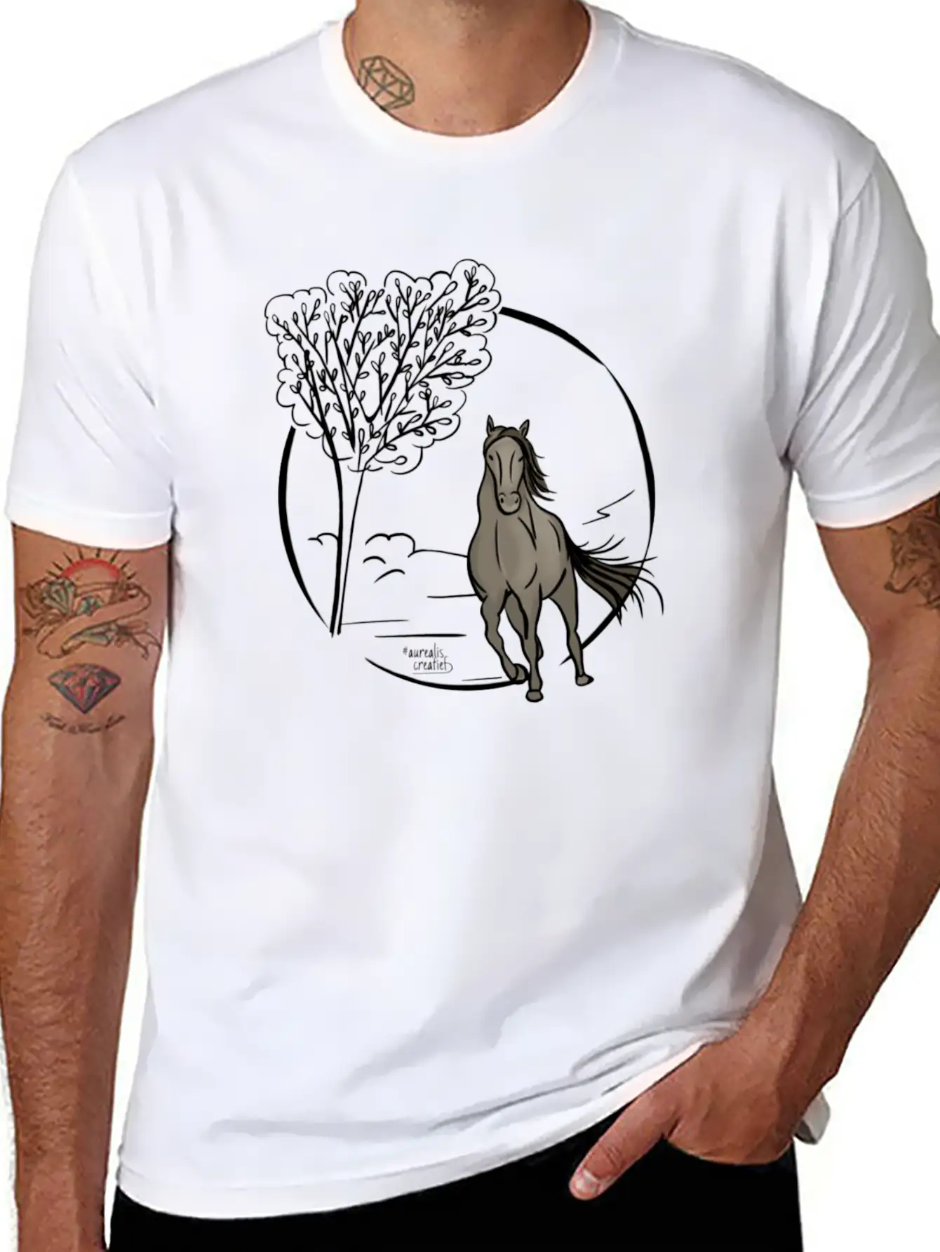 Icelandic Horse Classic Fit Graphic Tee For Daily Comfort – Unisex Cotton Shirt