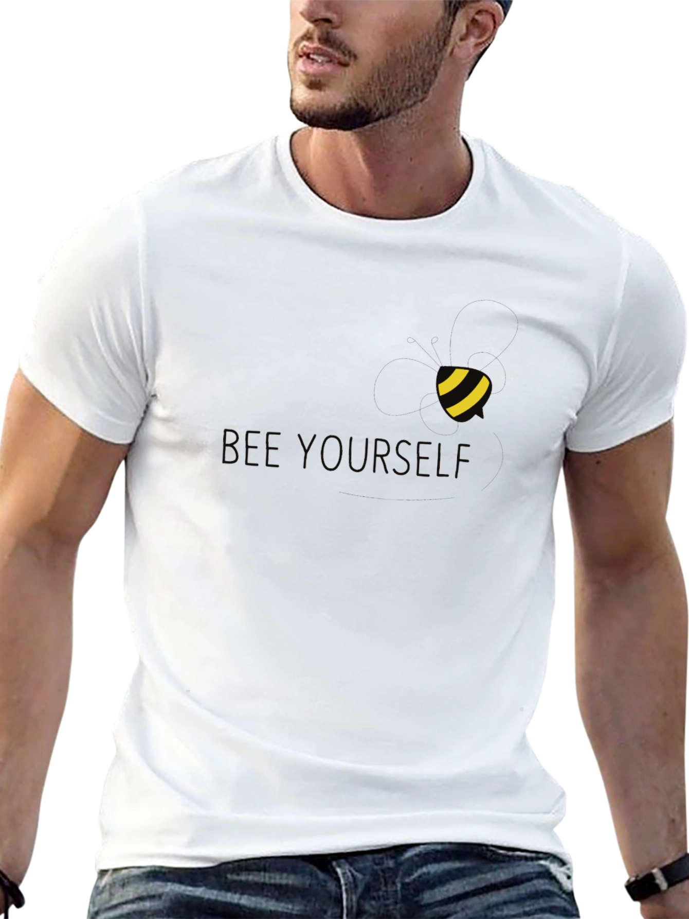 Bee Yourself Black T-Shirt - Stylish Comfortable Fit