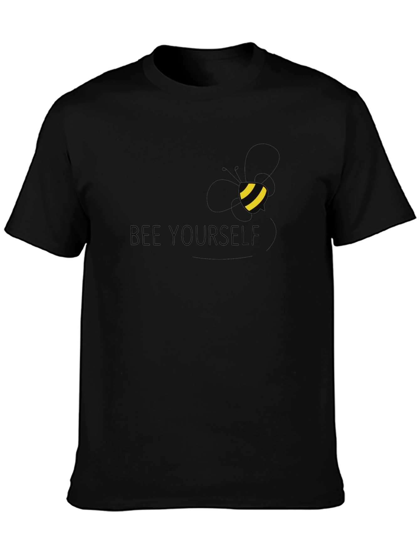 Bee Yourself Black T-Shirt - Stylish Comfortable Fit