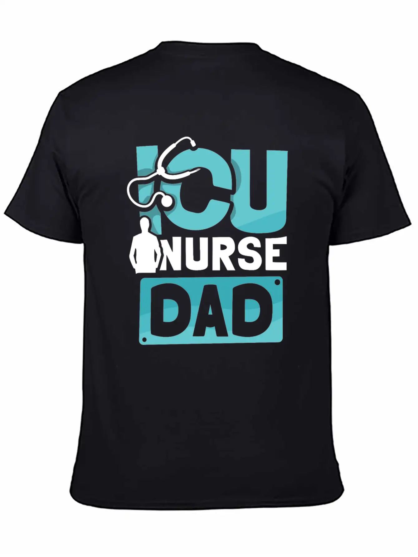 ICU Nurse Dad ICE Nursing Intensive Care Hospital Unisex Short Sleeve Soft Cotton T-Shirt – Casual Everyday Wear