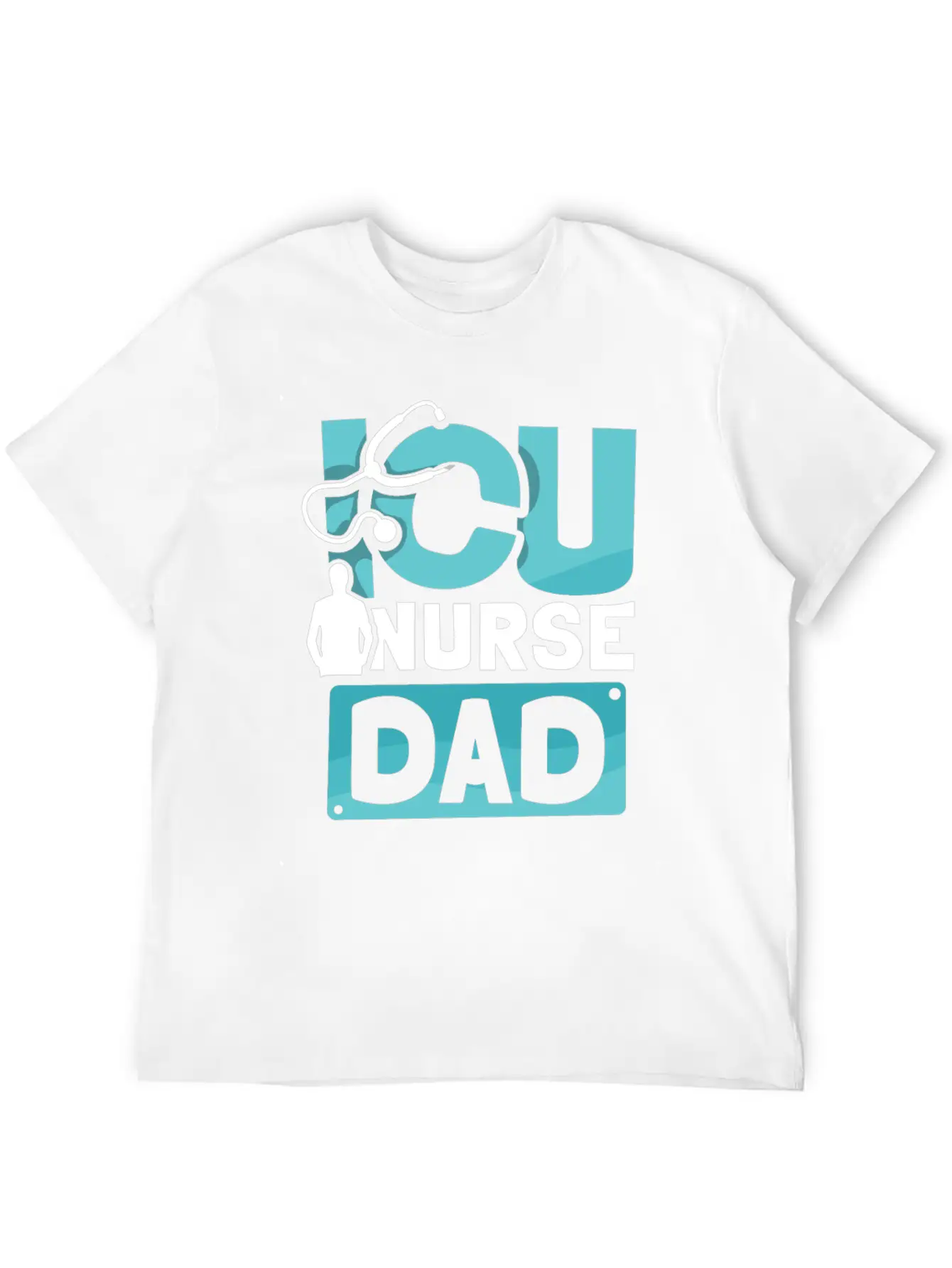 ICU Nurse Dad ICE Nursing Intensive Care Hospital Unisex Short Sleeve Soft Cotton T-Shirt – Casual Everyday Wear