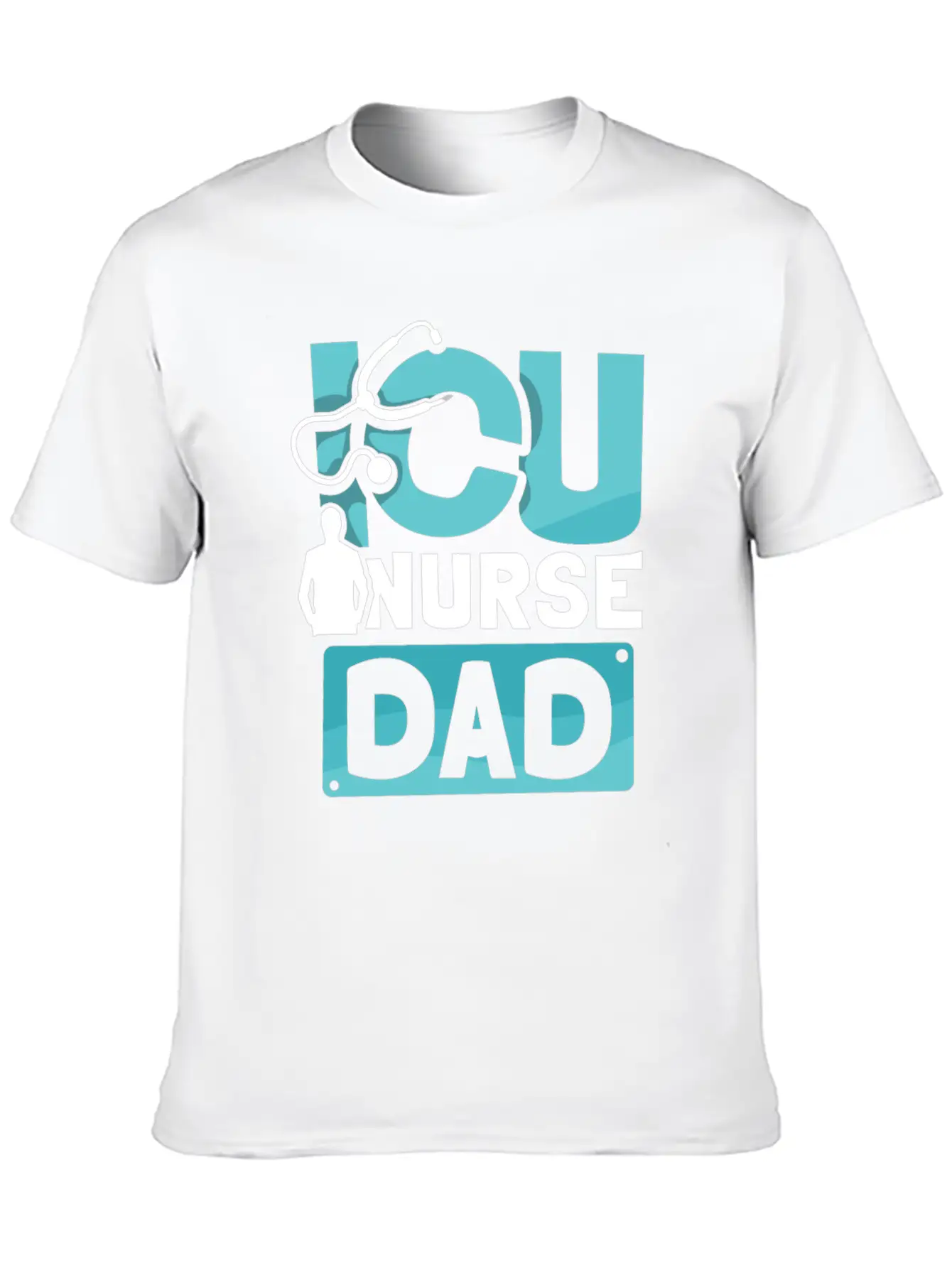 ICU Nurse Dad ICE Nursing Intensive Care Hospital Unisex Short Sleeve Soft Cotton T-Shirt – Casual Everyday Wear
