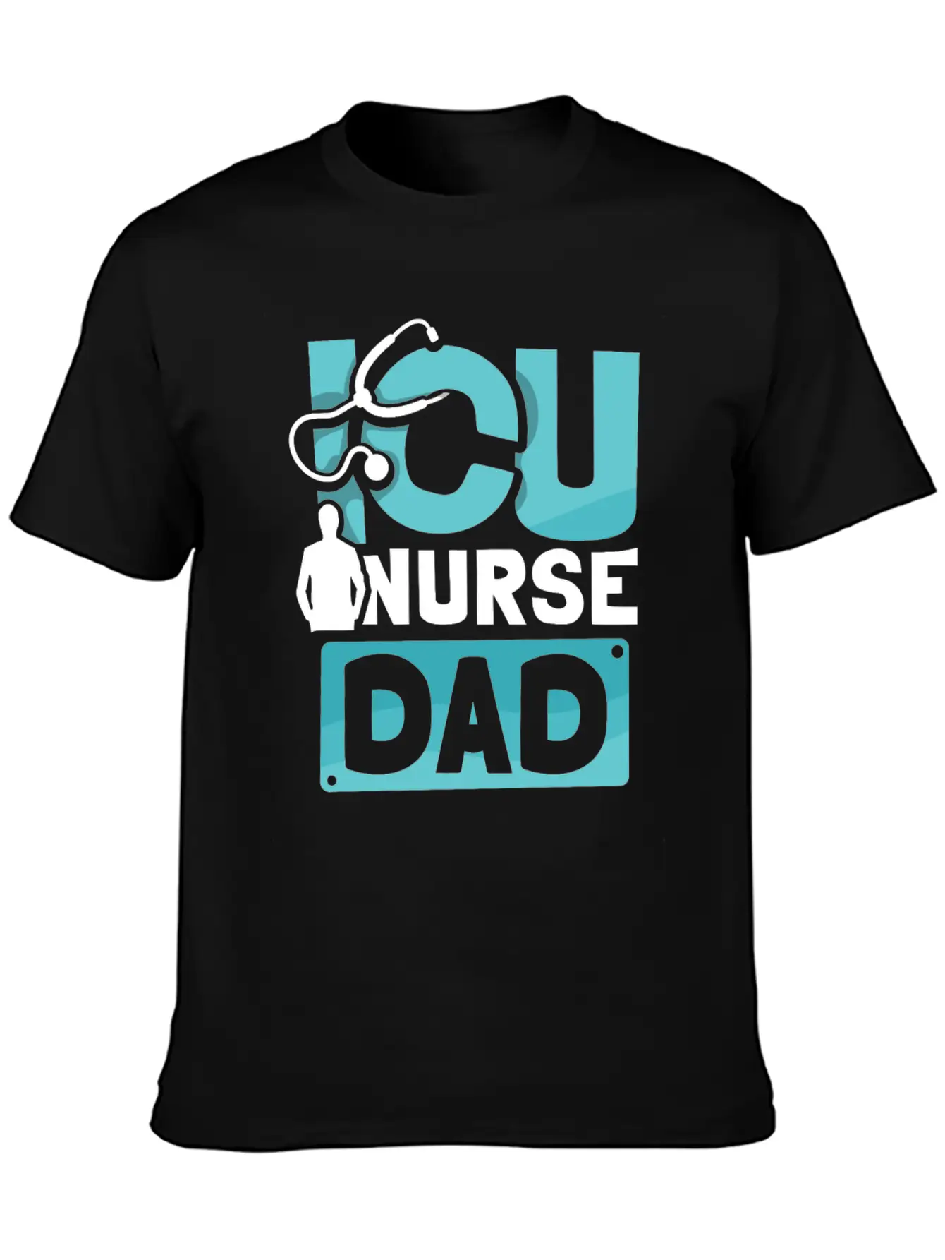 ICU Nurse Dad ICE Nursing Intensive Care Hospital Unisex Short Sleeve Soft Cotton T-Shirt – Casual Everyday Wear