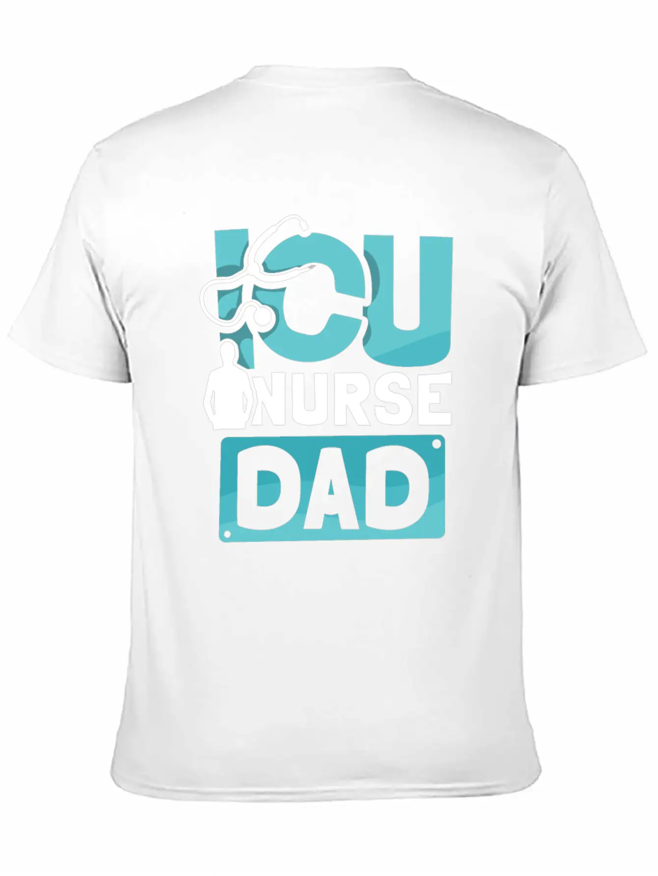 ICU Nurse Dad ICE Nursing Intensive Care Hospital Unisex Short Sleeve Soft Cotton T-Shirt – Casual Everyday Wear