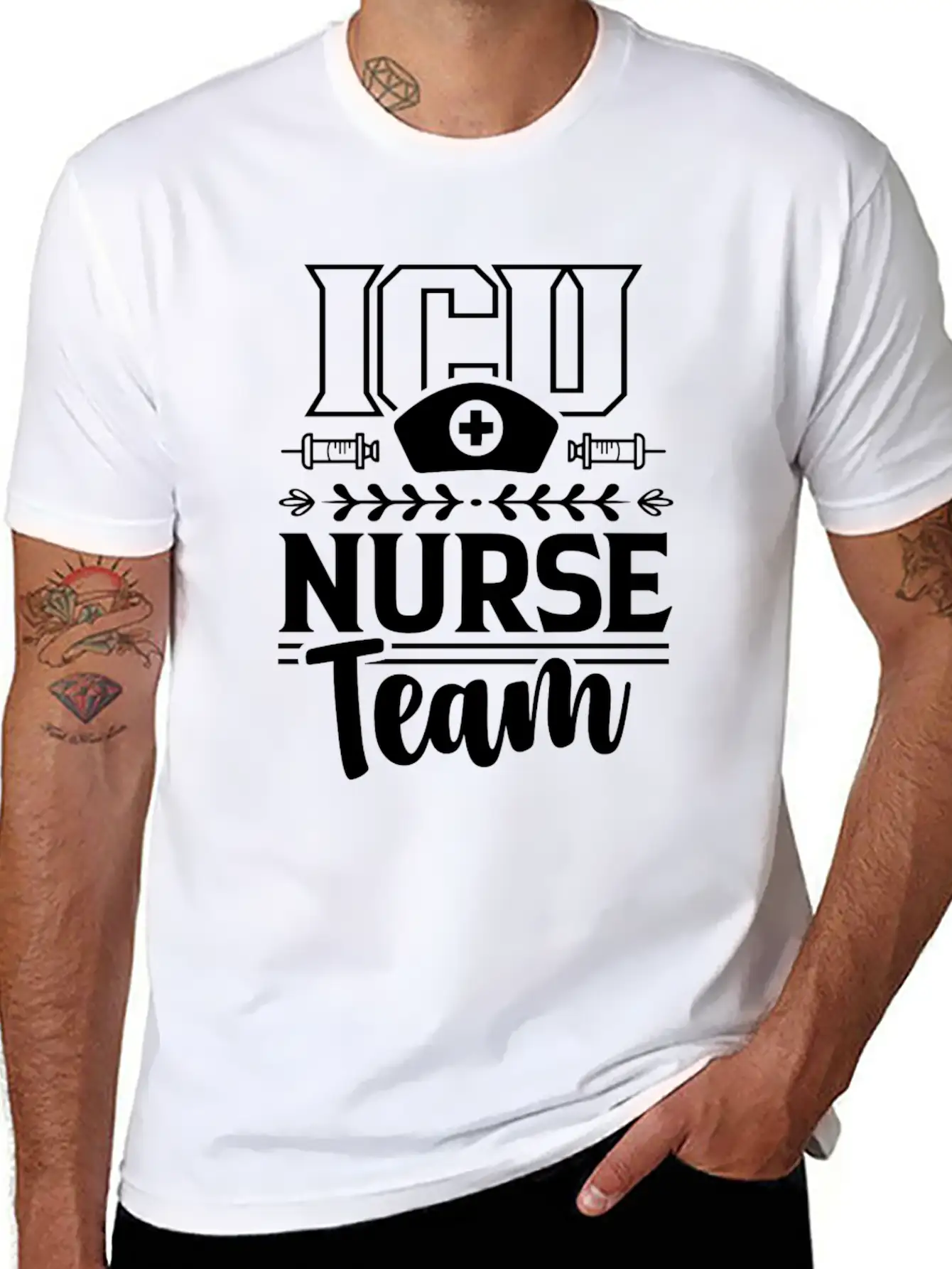 Icu Nurse Team ICE Nursing Hospital Unisex Casual T-Shirt – Clean Design For Daily Comfort