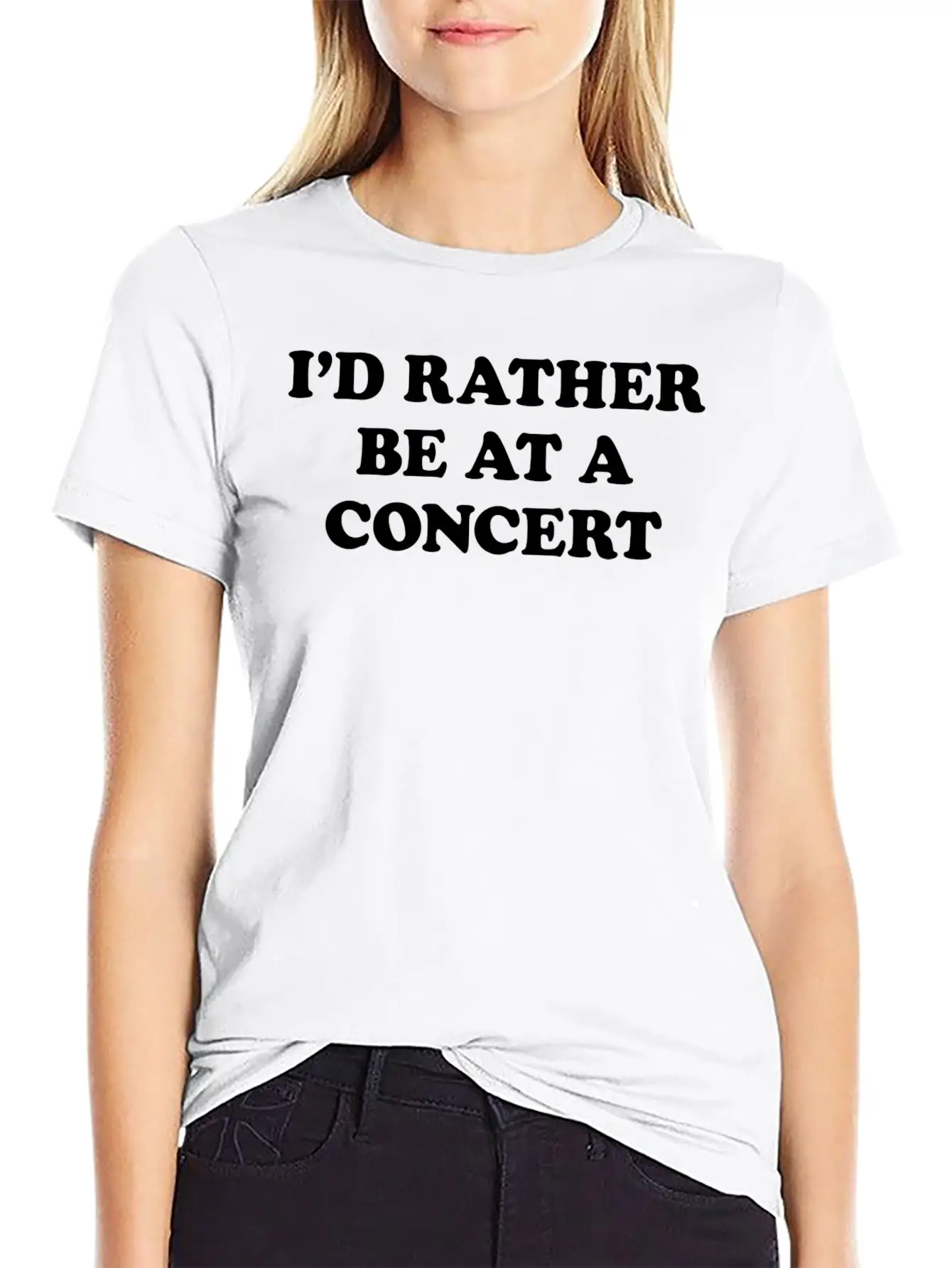 Id Rather Be At A Concert Girl Unisex Casual T-Shirt – Clean Design For Daily Comfort