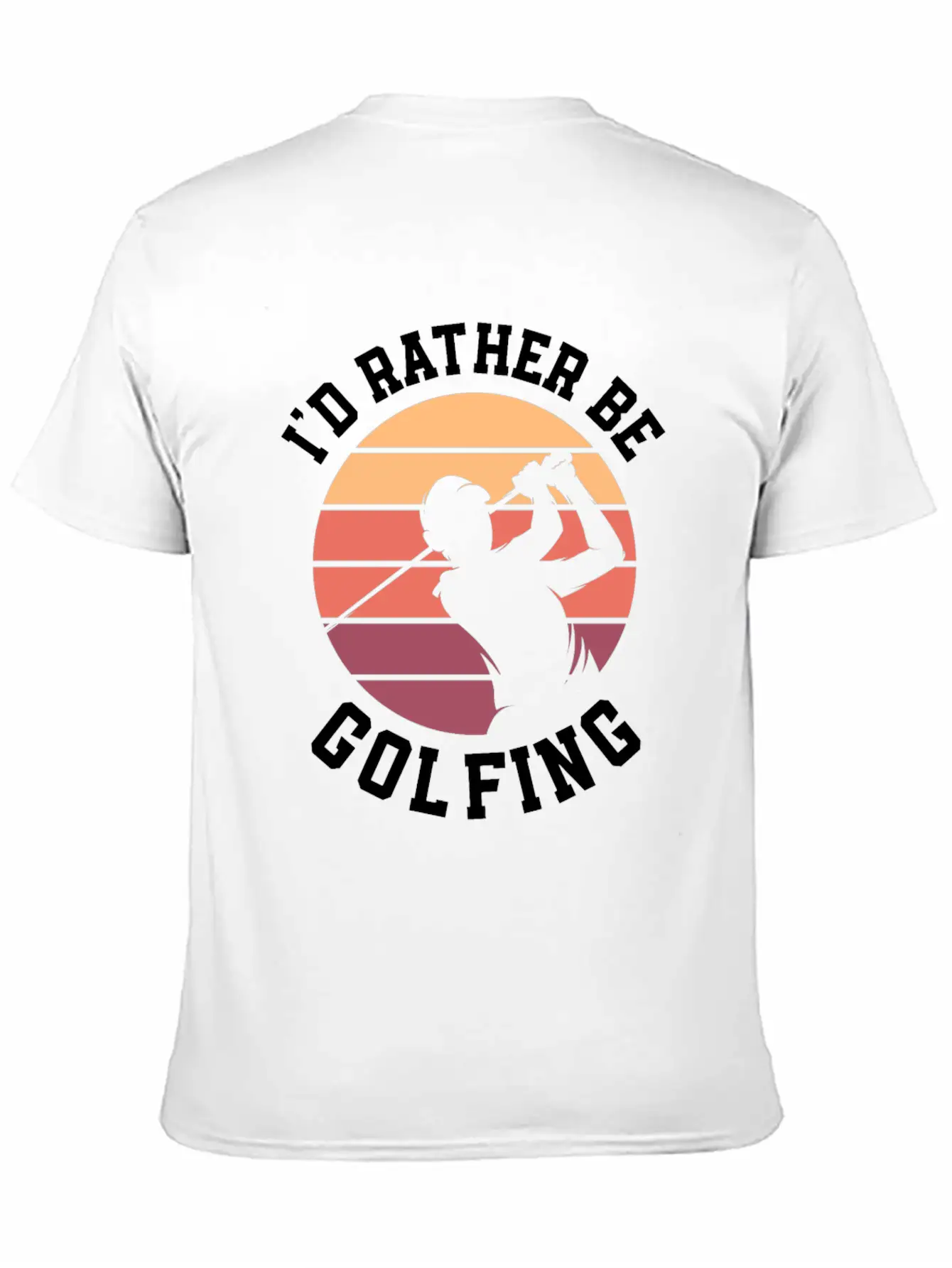 I'd Rather Be Golfing Golf Cart Golf Golfer Stylish Everyday T-Shirt – Unisex Basic Cotton Tee