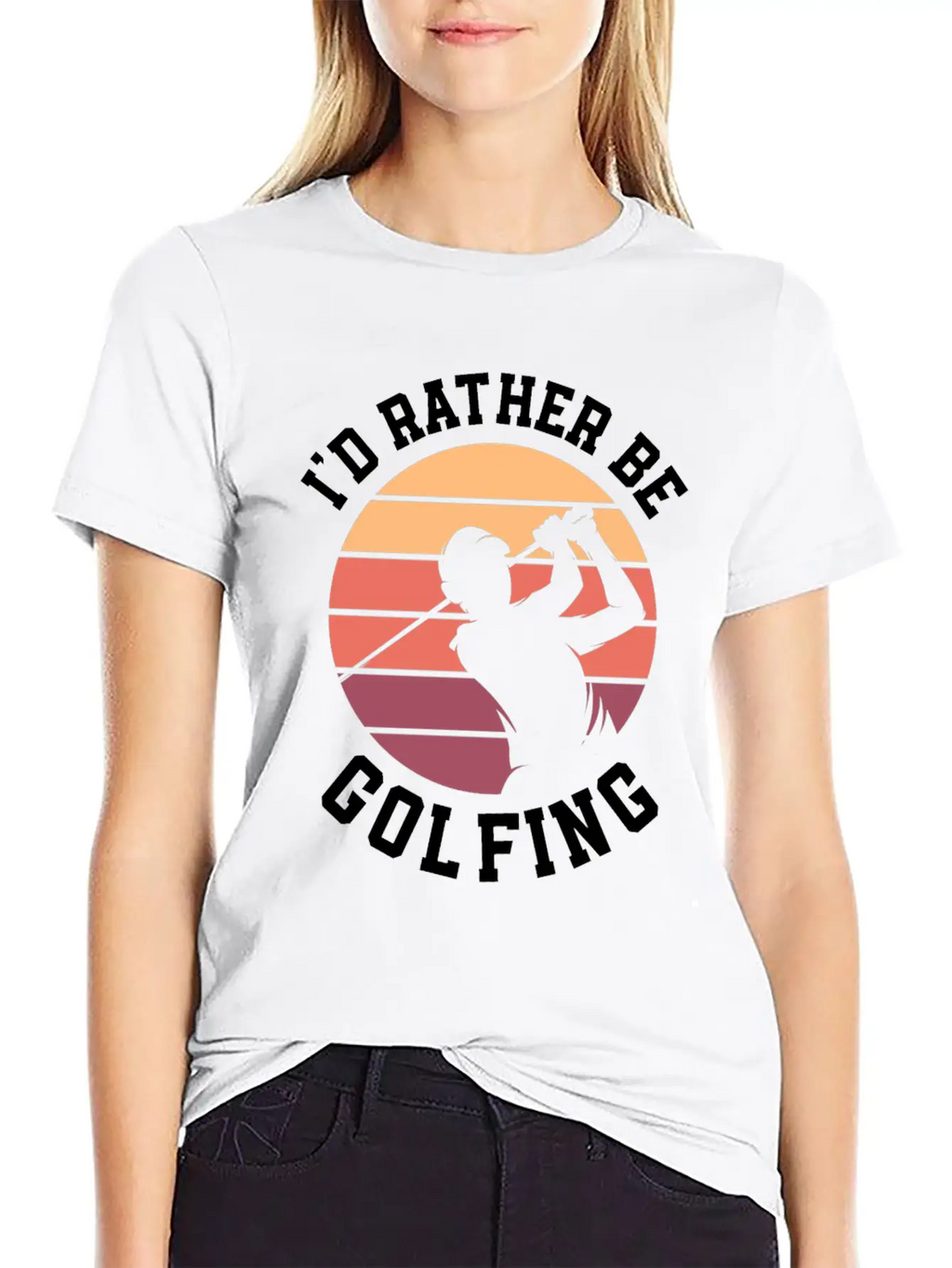 I'd Rather Be Golfing Golf Cart Golf Golfer Stylish Everyday T-Shirt – Unisex Basic Cotton Tee