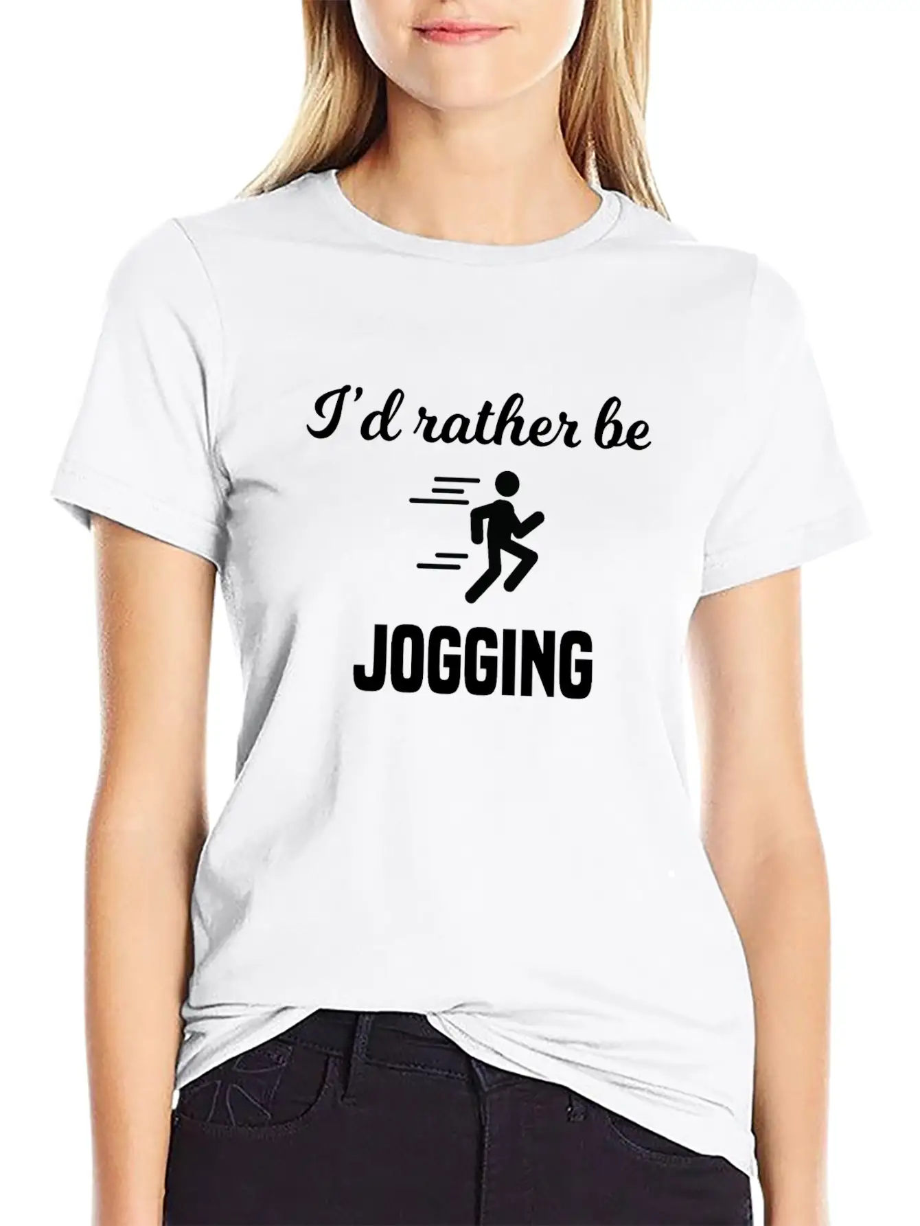 I'd Rather Be Jogging Breathable Soft Cotton T-Shirt – Timeless Casual Look