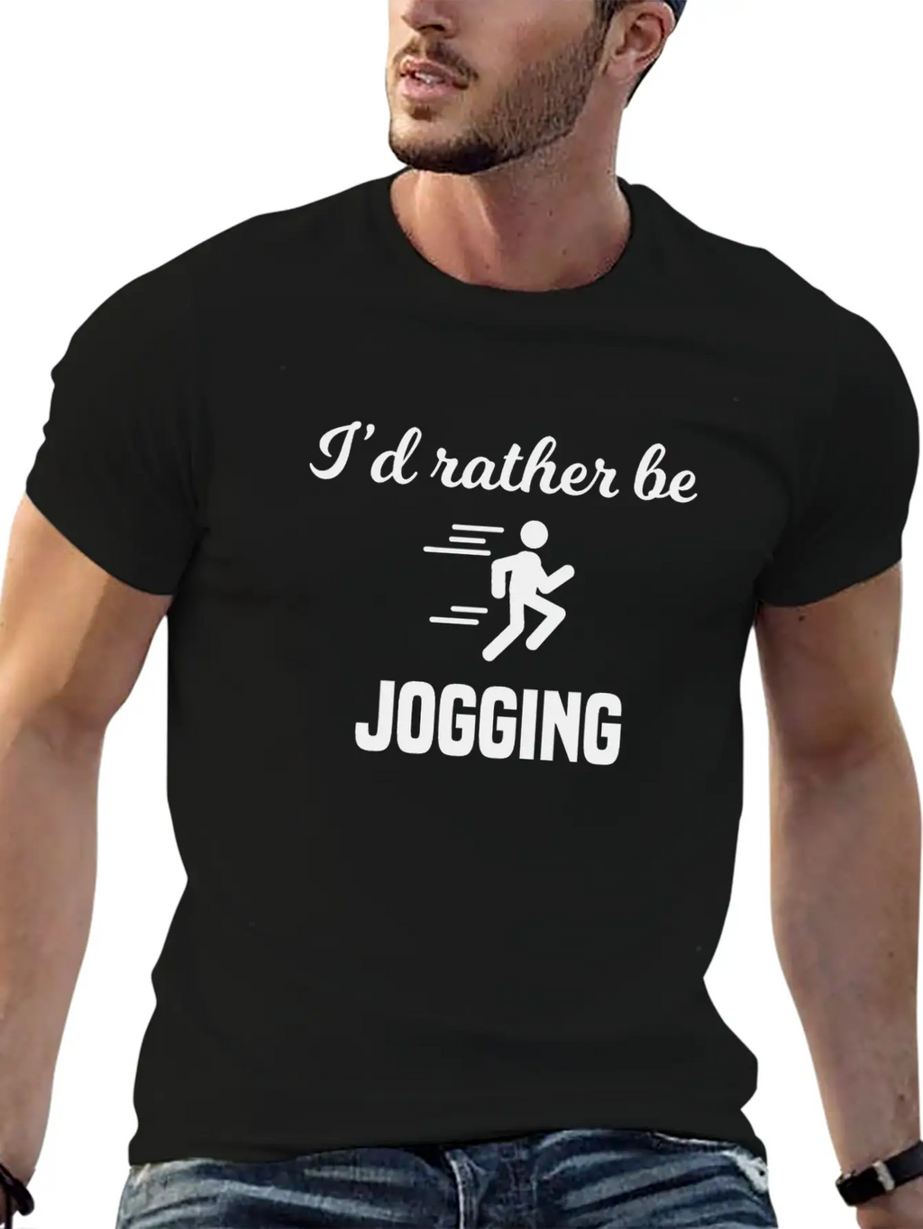 I'd Rather Be Jogging Breathable Soft Cotton T-Shirt – Timeless Casual Look