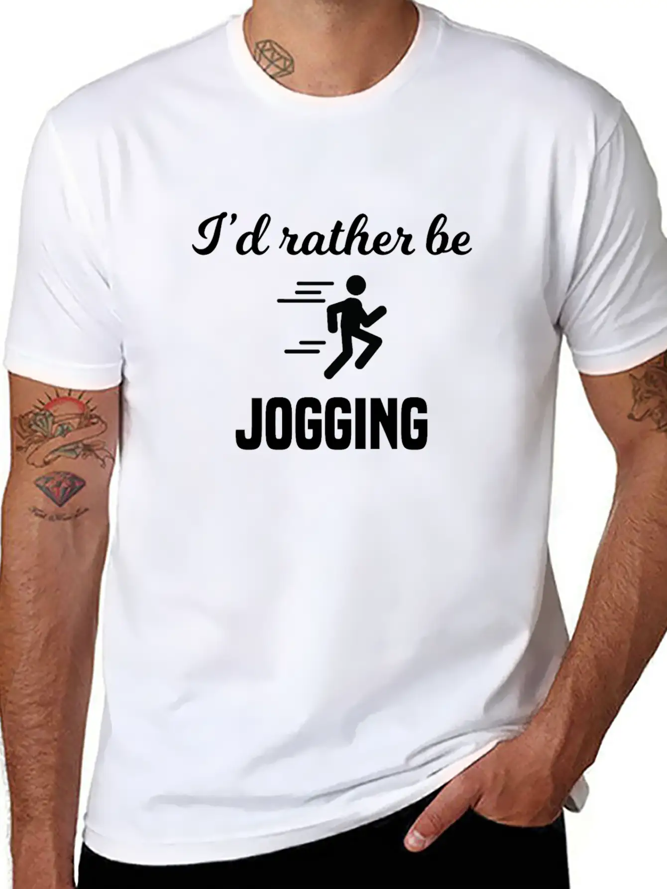 I'd Rather Be Jogging Breathable Soft Cotton T-Shirt – Timeless Casual Look