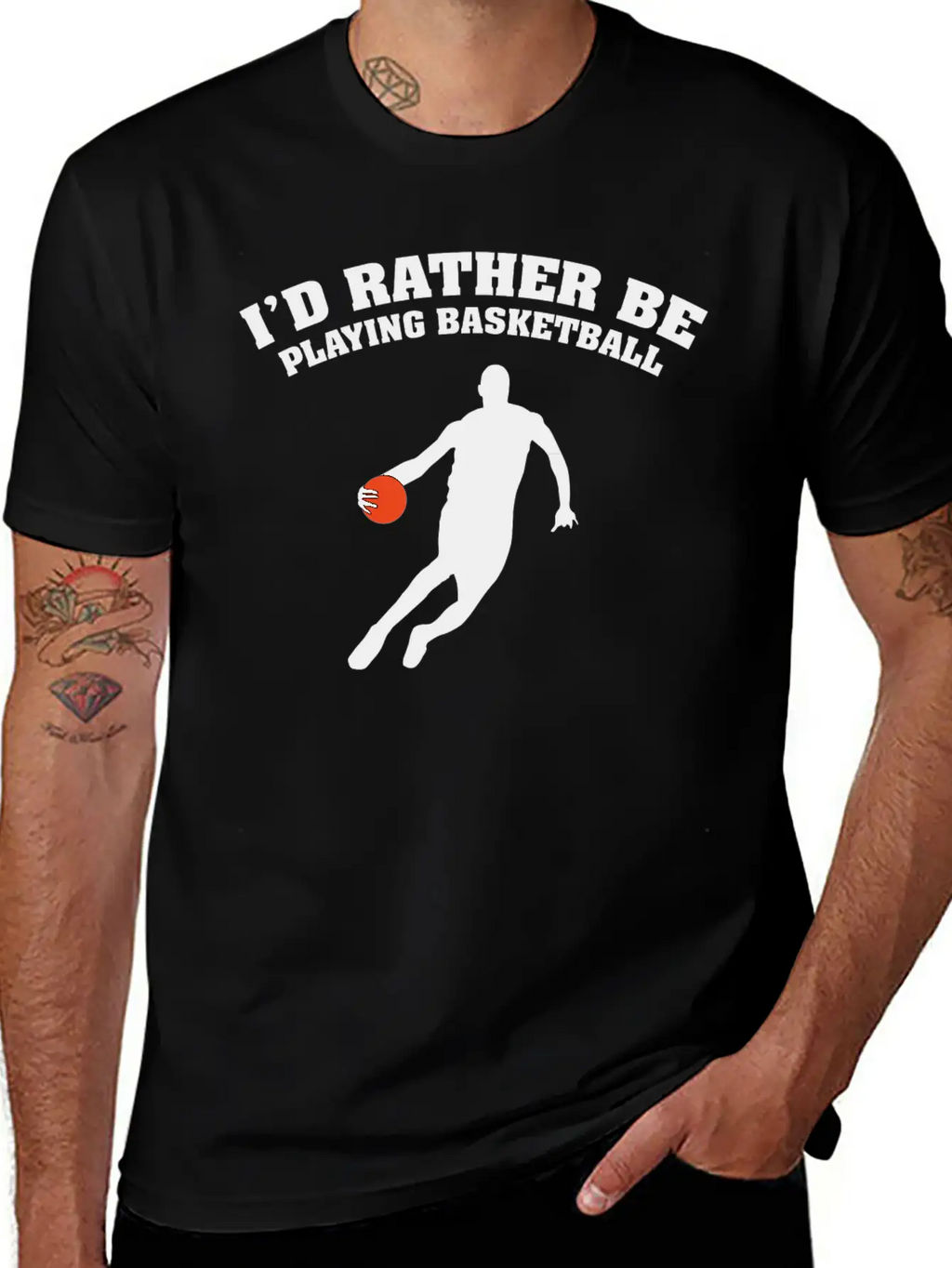 I'd Rather Be Playing Basketball Unisex Casual T-Shirt – Clean Design For Daily Comfort