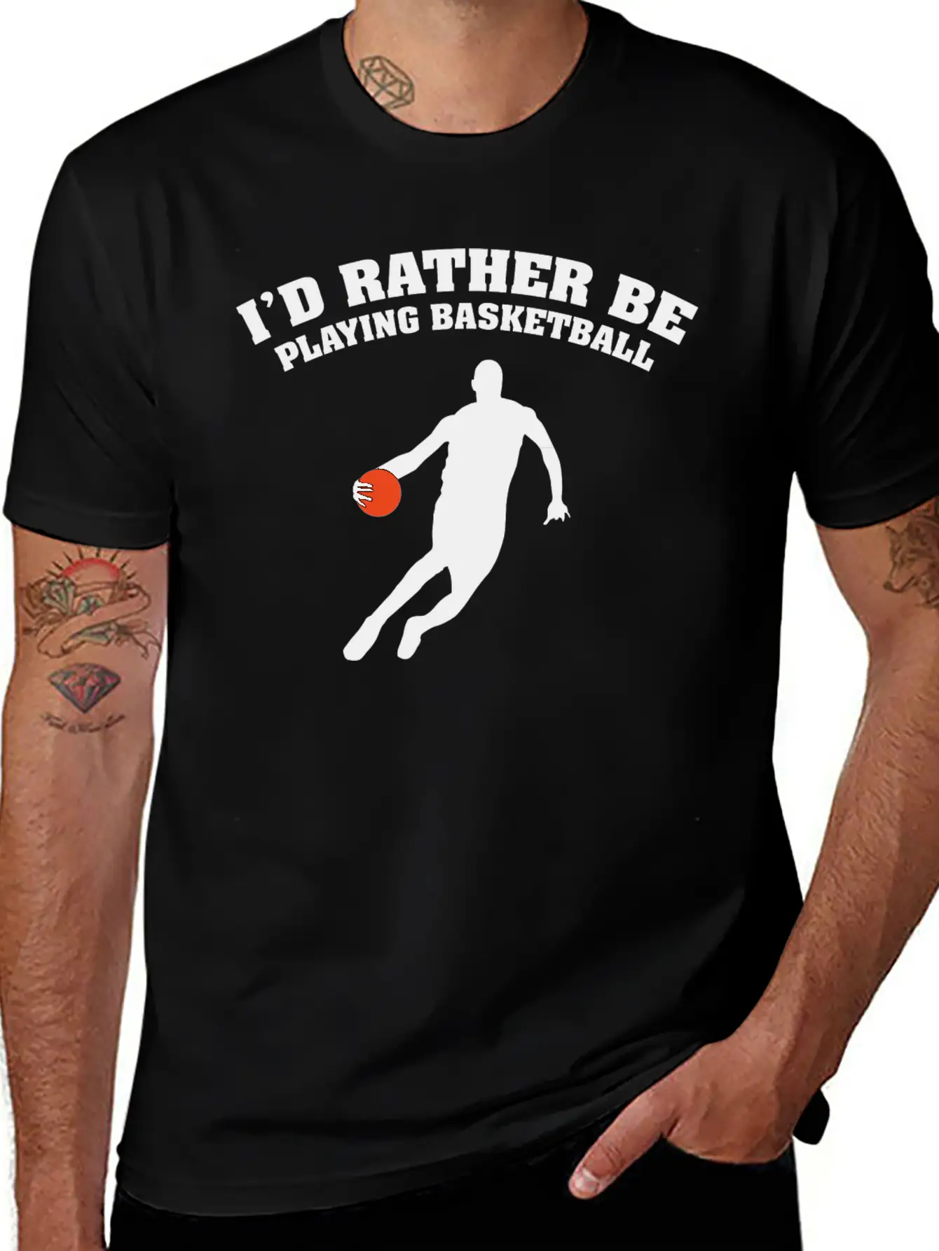 I'd Rather Be Playing Basketball Unisex Casual T-Shirt – Clean Design For Daily Comfort