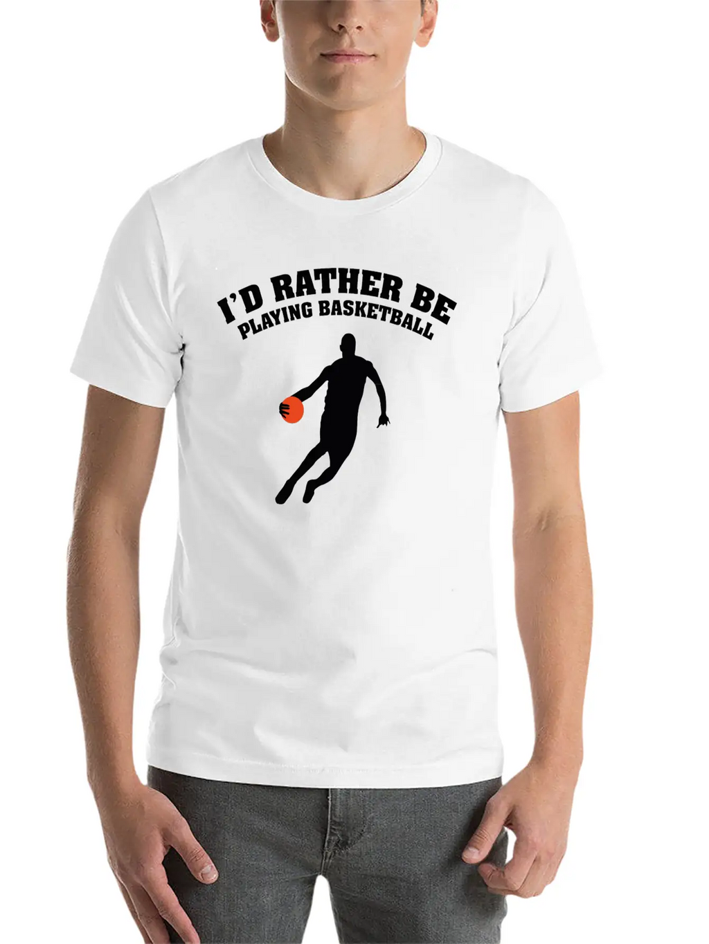 I'd Rather Be Playing Basketball Unisex Casual T-Shirt – Clean Design For Daily Comfort