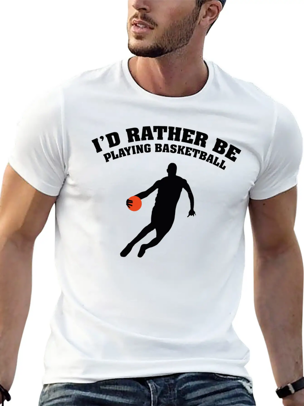 I'd Rather Be Playing Basketball Unisex Casual T-Shirt – Clean Design For Daily Comfort