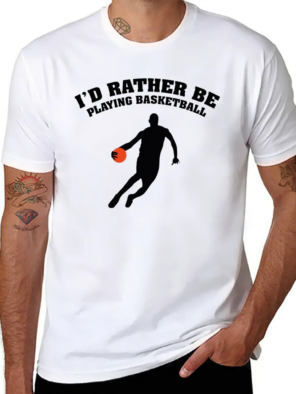 I'd Rather Be Playing Basketball Unisex Casual T-Shirt – Clean Design For Daily Comfort